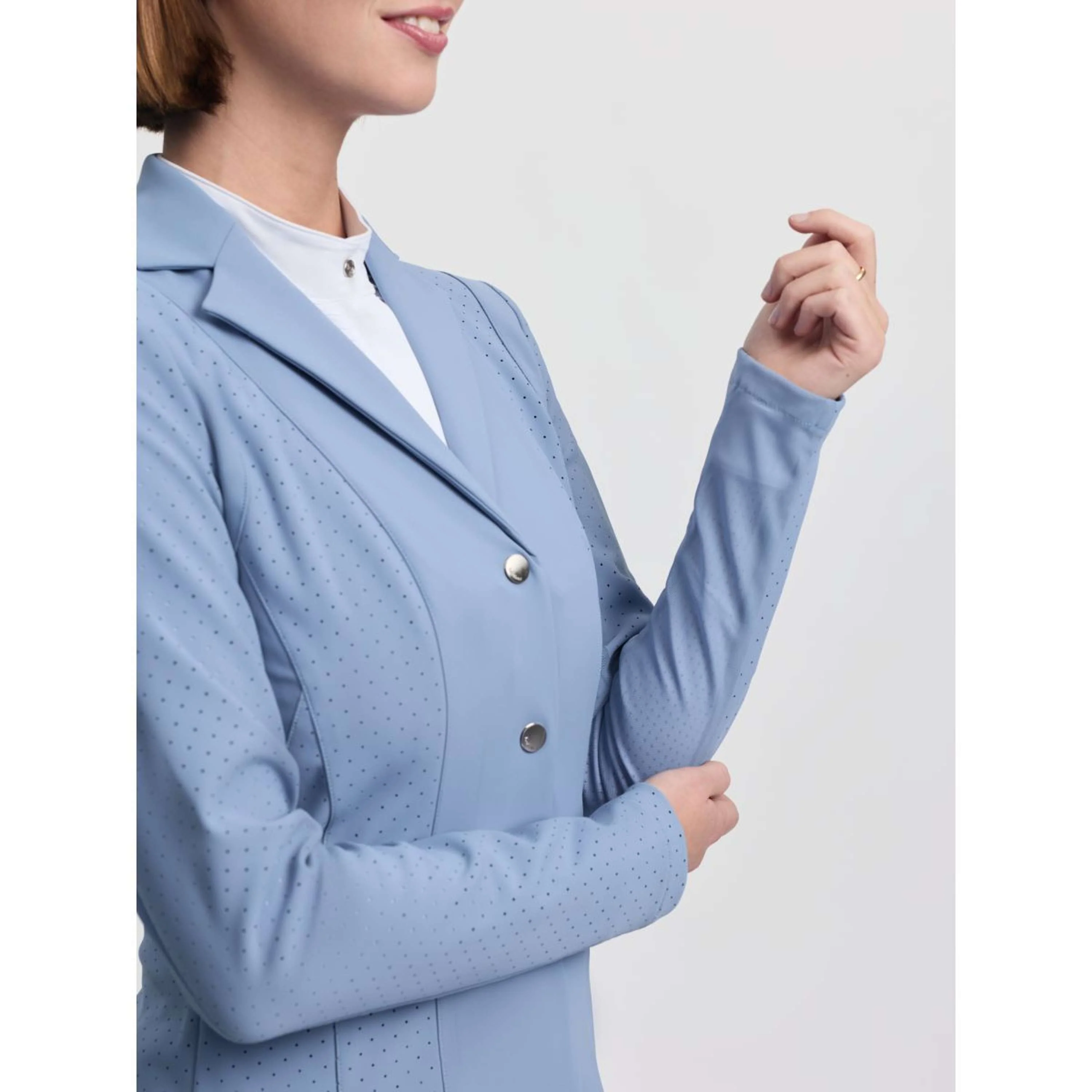 LeMieux Veste de Concours Jessica Mesh Powder Blue - Image 5