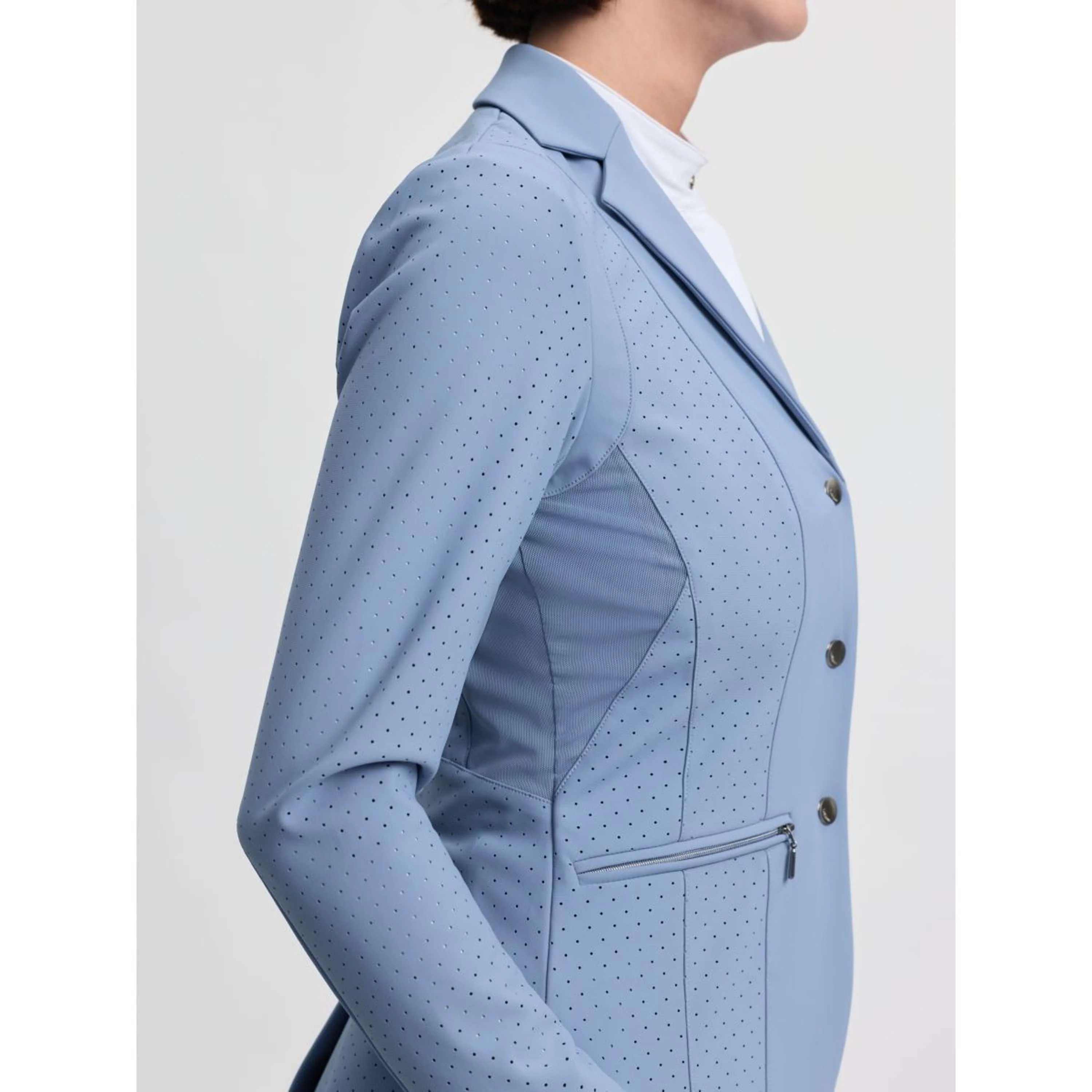 LeMieux Veste de Concours Jessica Mesh Powder Blue - Image 6