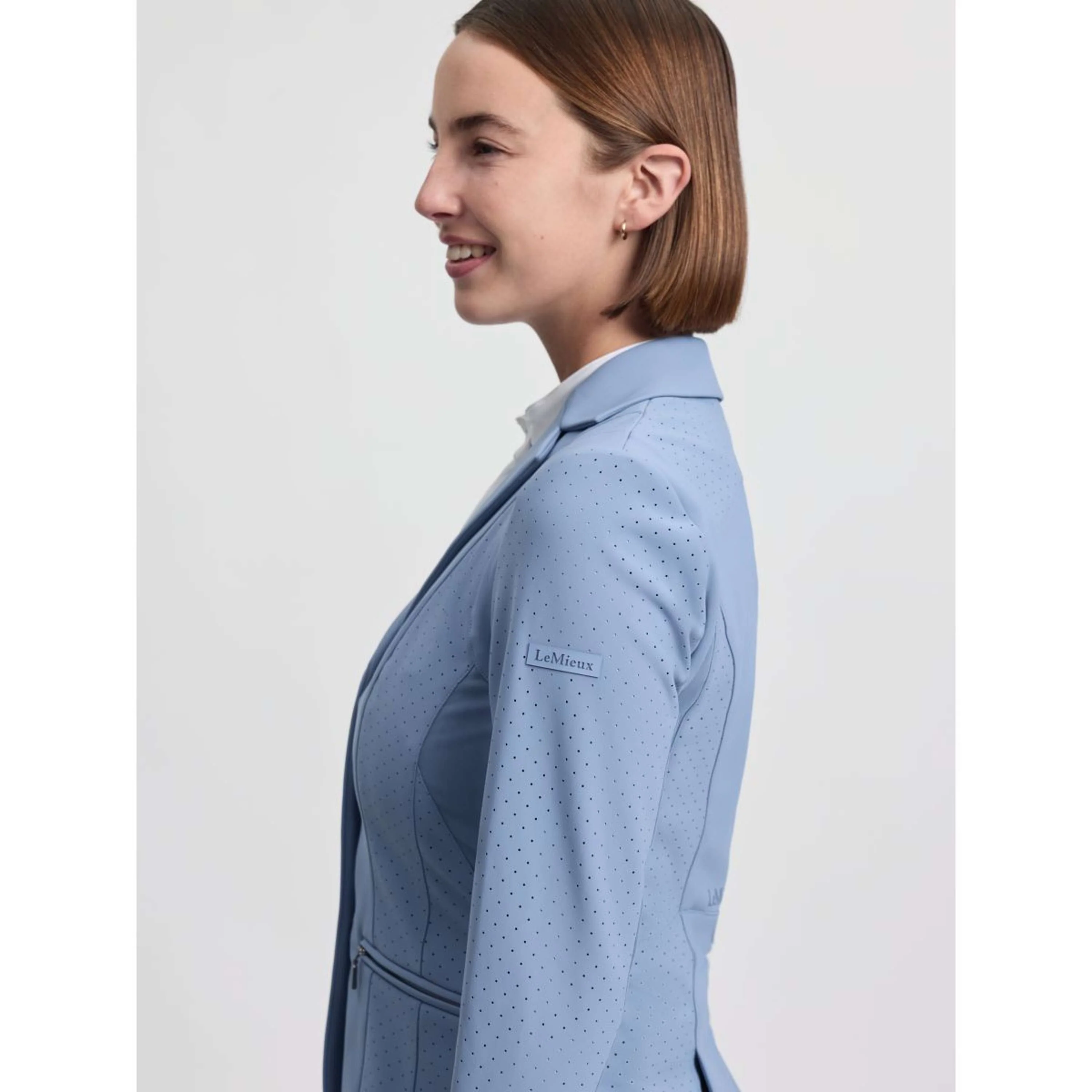 LeMieux Veste de Concours Jessica Mesh Powder Blue - Image 7