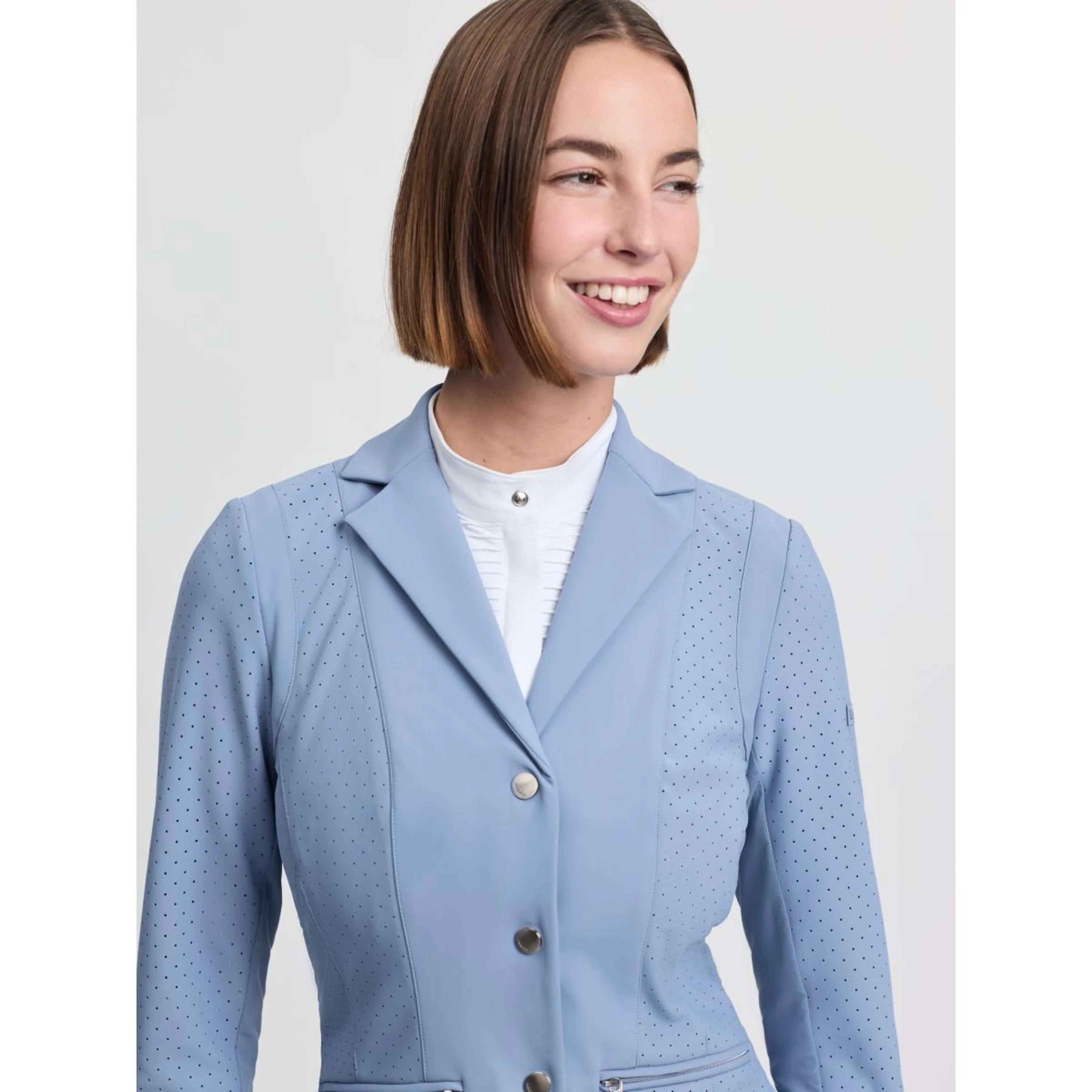 LeMieux Veste de Concours Jessica Mesh Powder Blue - Image 8