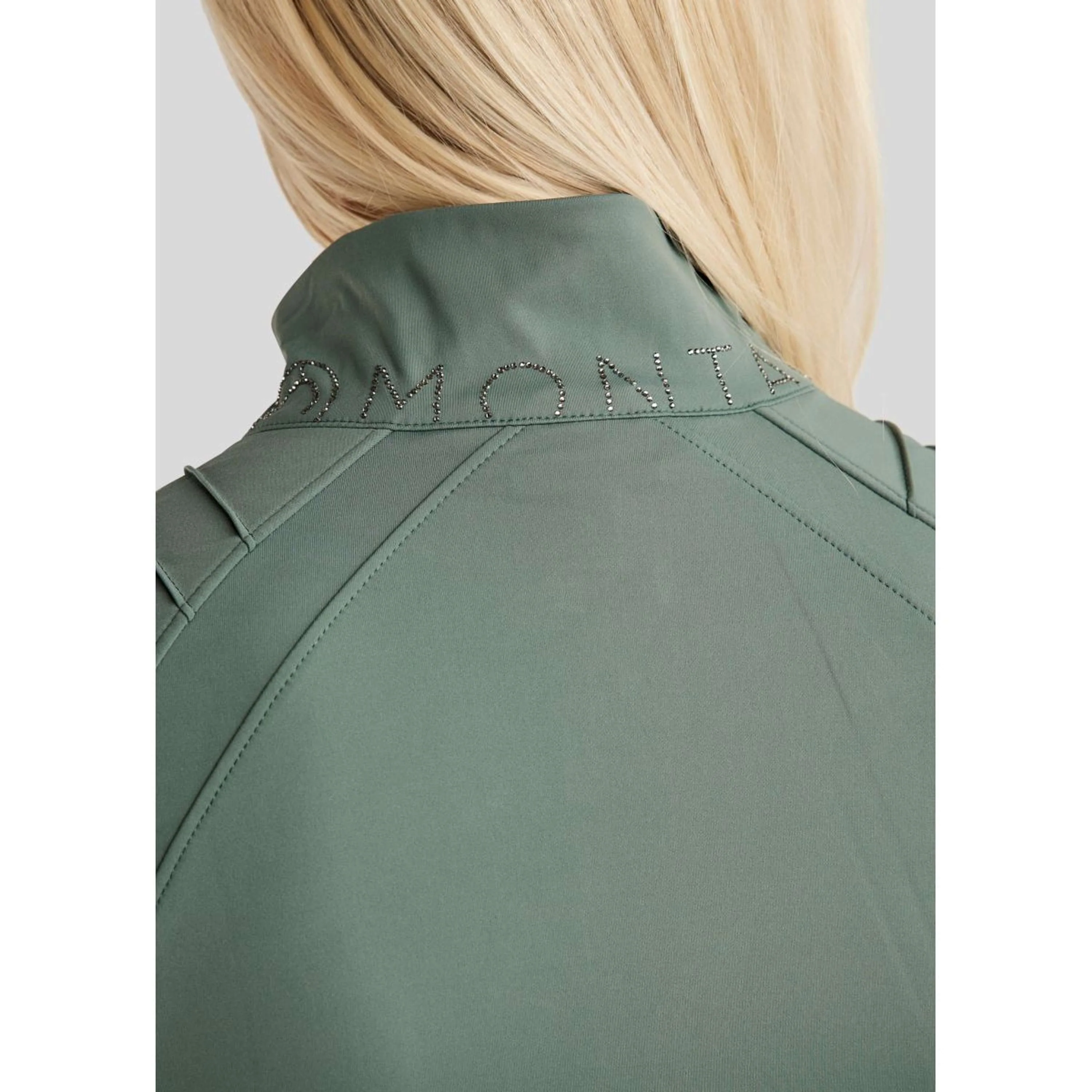 Montar Blouson MoPearl Pintuck Gun Metal Crystals Jade - Image 6
