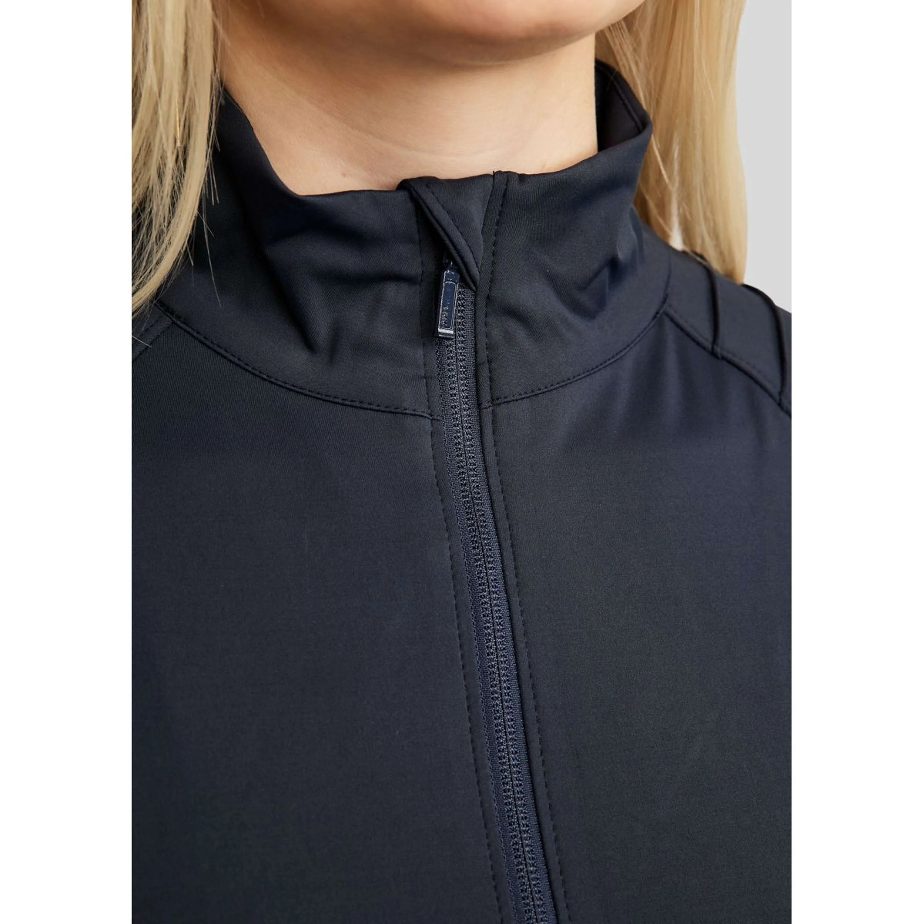 Montar Blouson MoPearl Pintuck Gun Metal Crystals Marin - Image 3