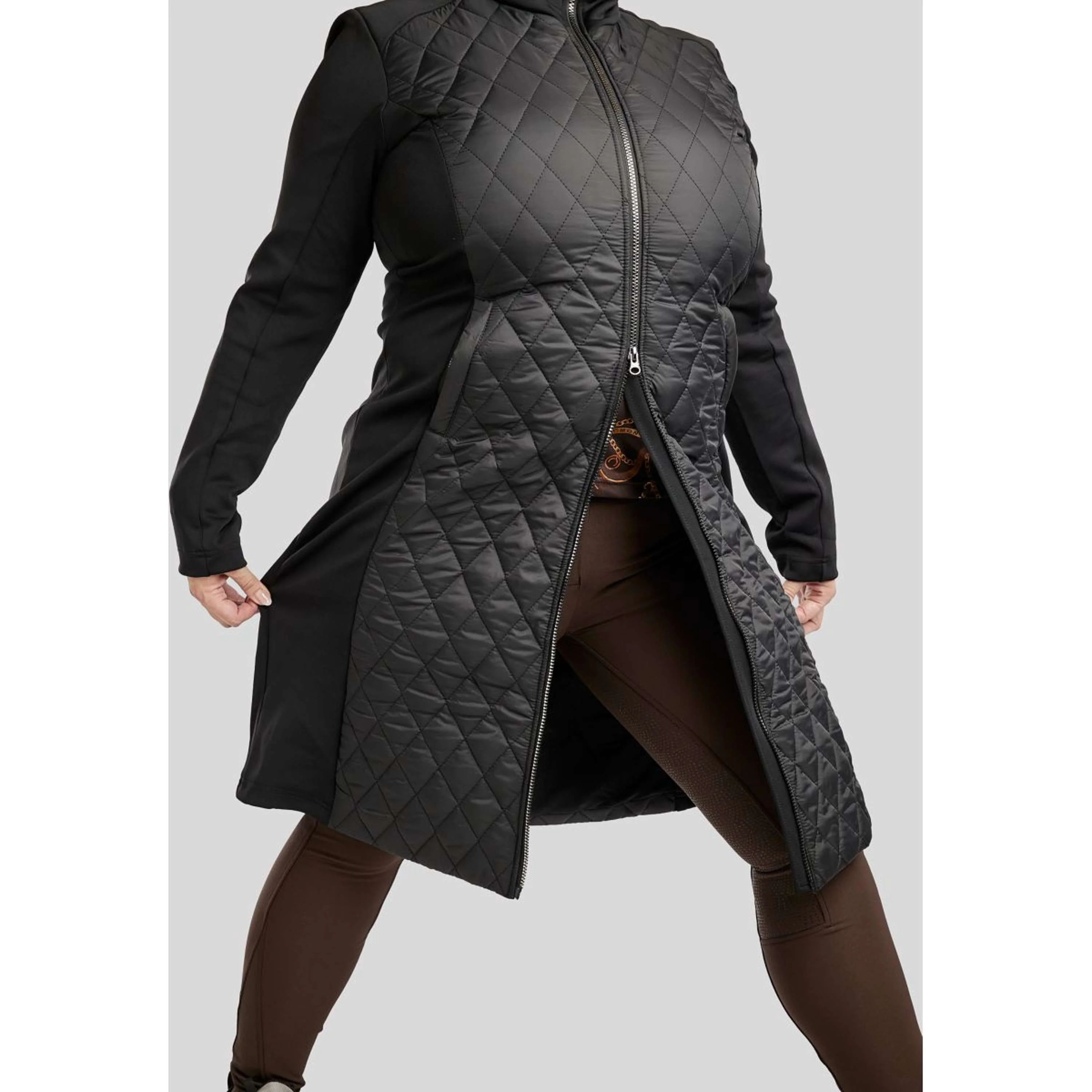 Montar Blouson MoQuinn Quilted Long Noir - Image 6
