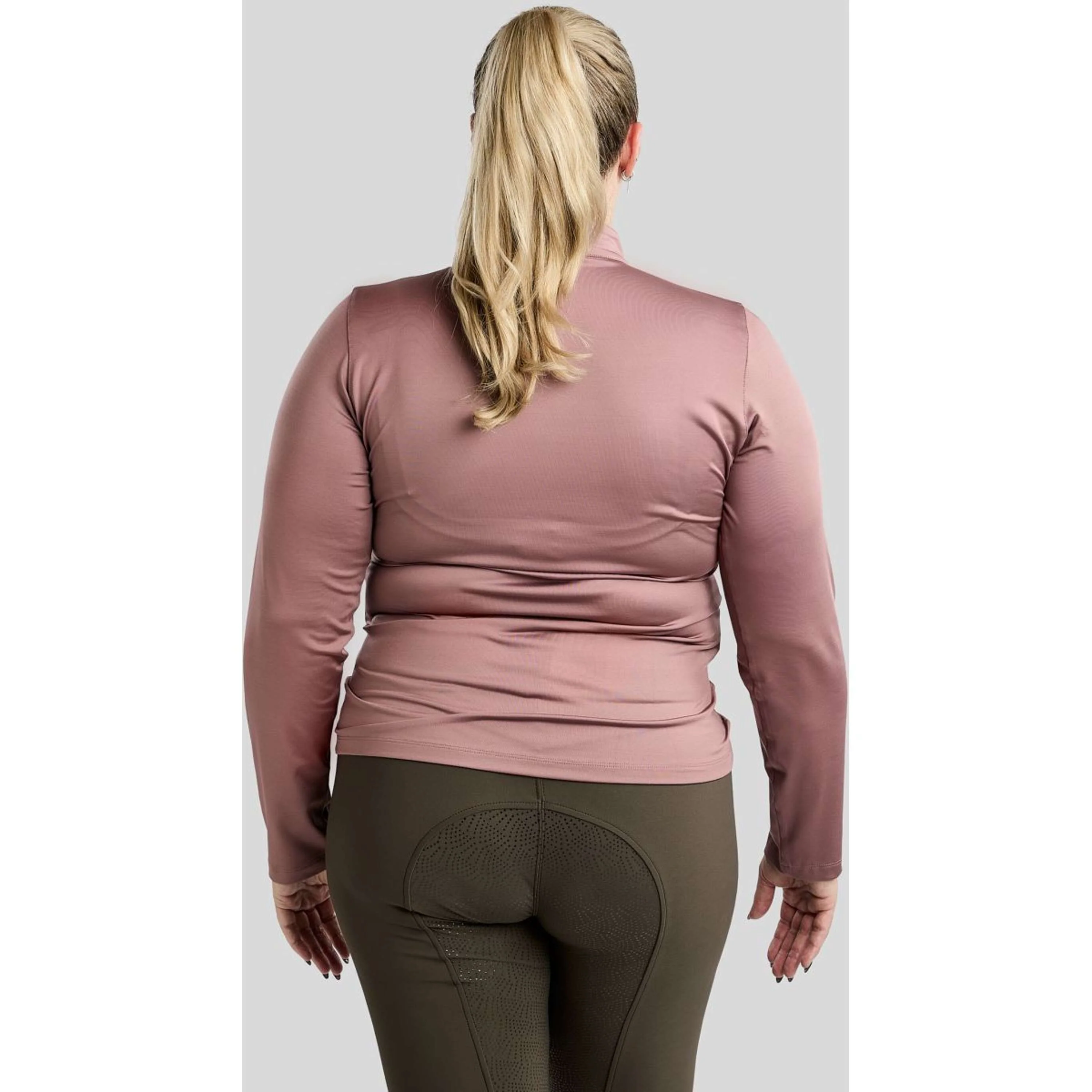 Montar Chemise Briella Rosegold Crystals Curve Longues Manches Dusty Rose - Image 2