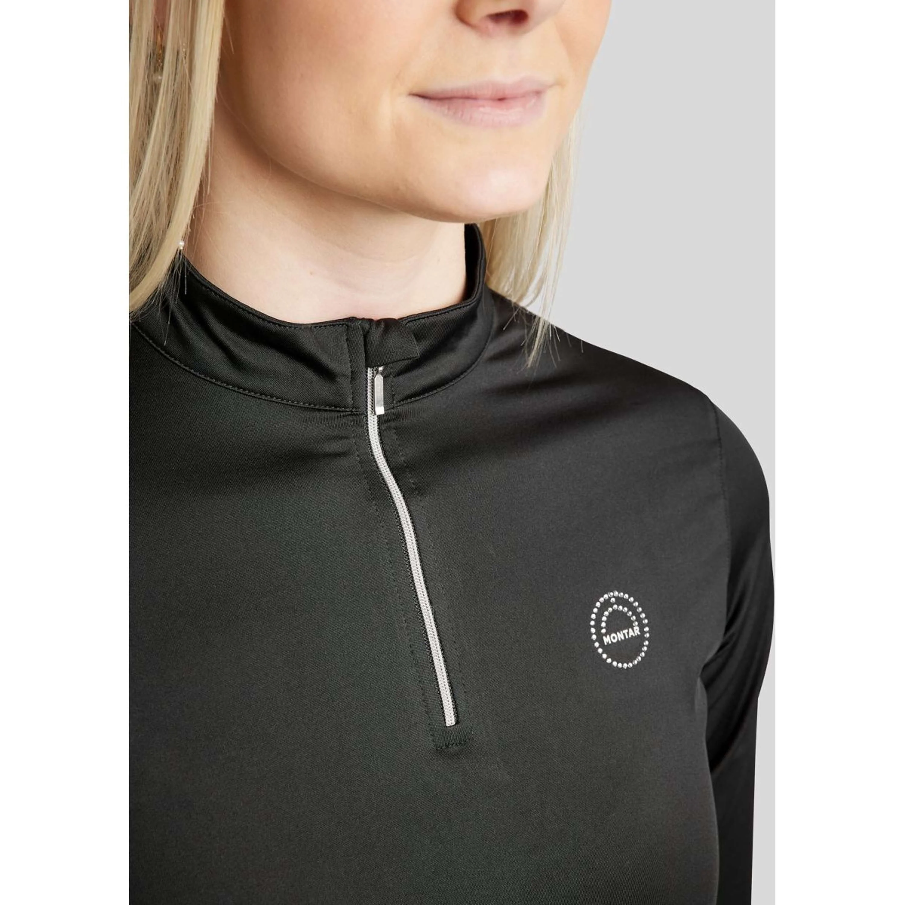 Montar Chemise Everly Crystal Logo Longues Manches Noir - Image 6