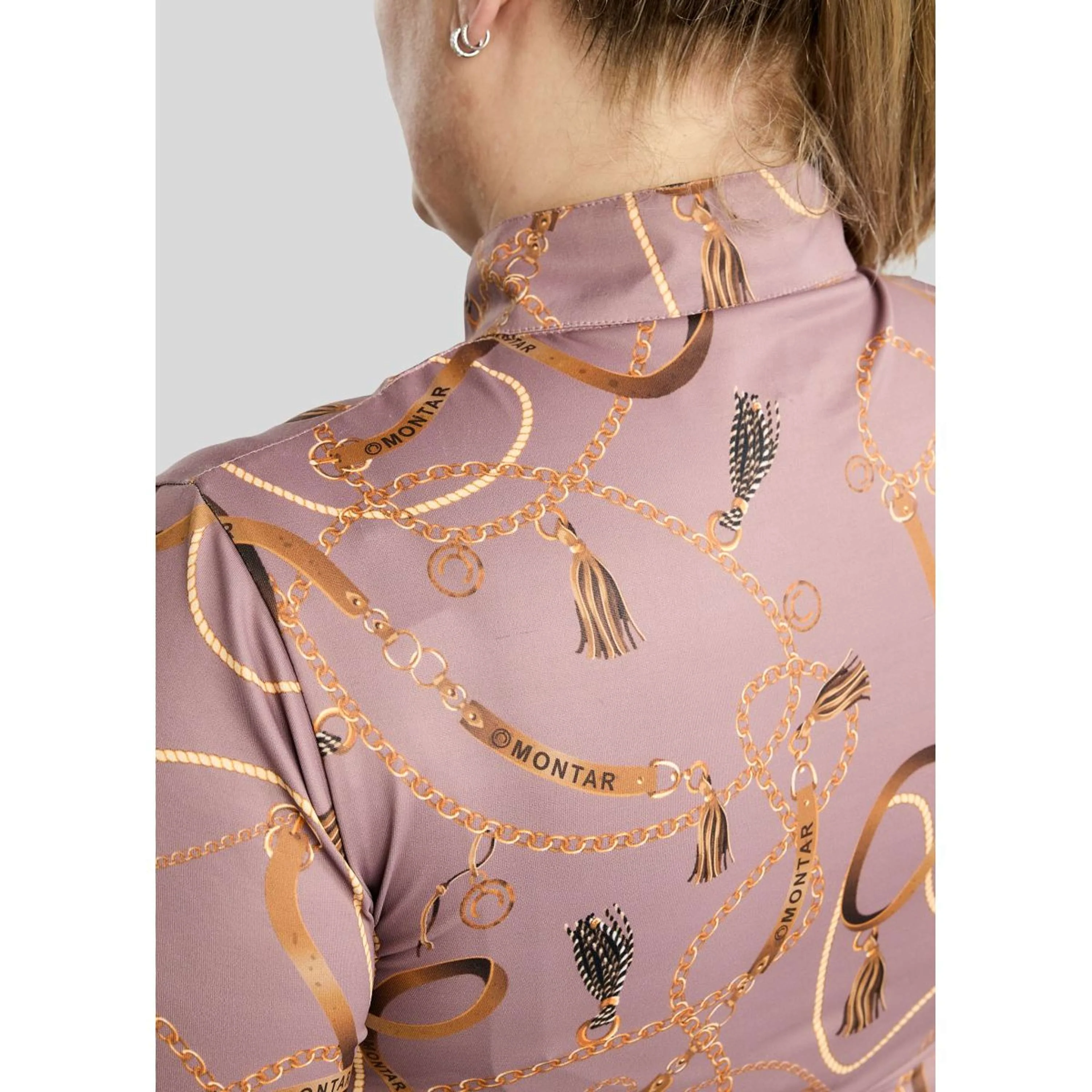 Montar Chemise Haily Bridle Print Curve Longues Manches Dusty Rose - Image 3