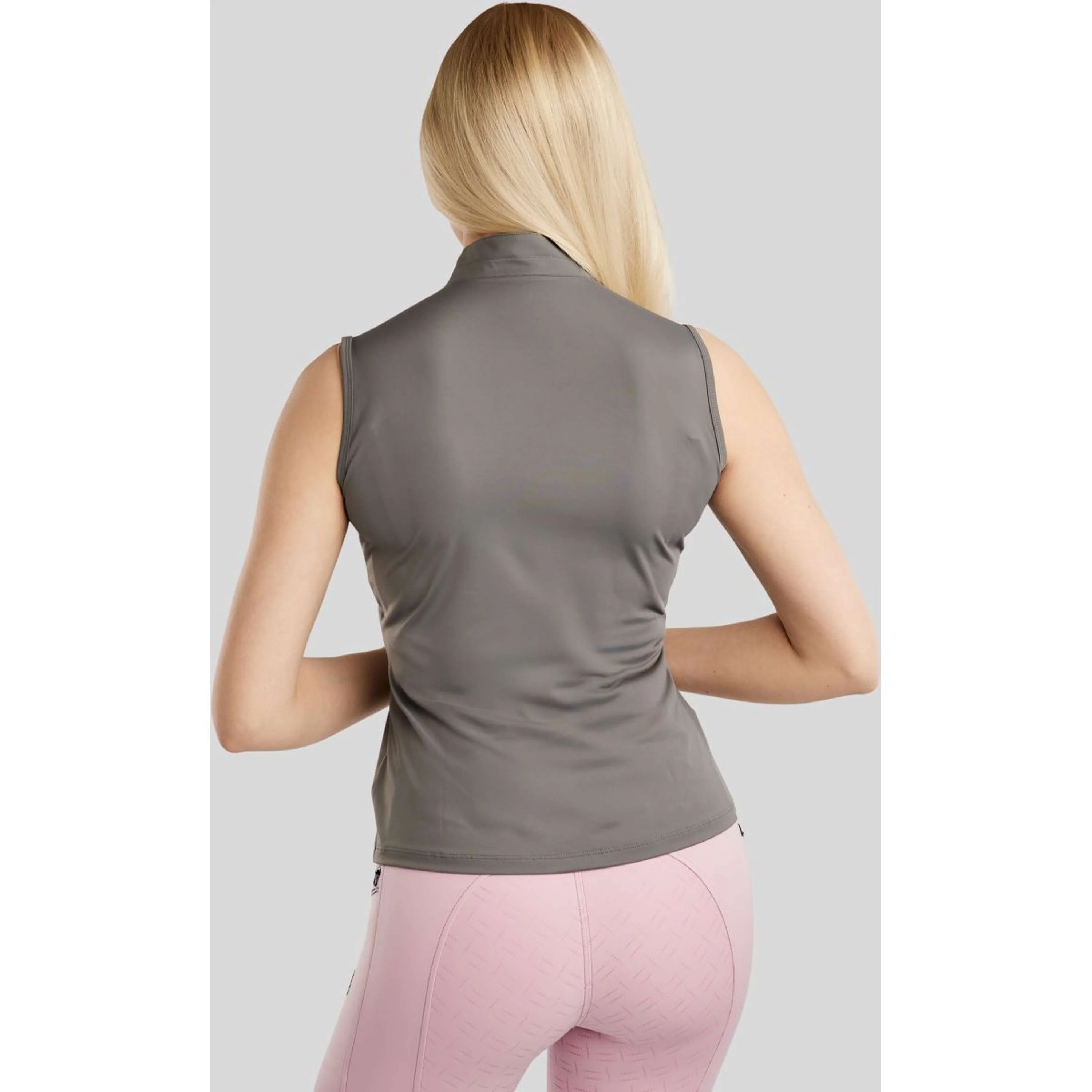Montar Chemise MoPearl Pintuck Sans Manche Gris - Image 2