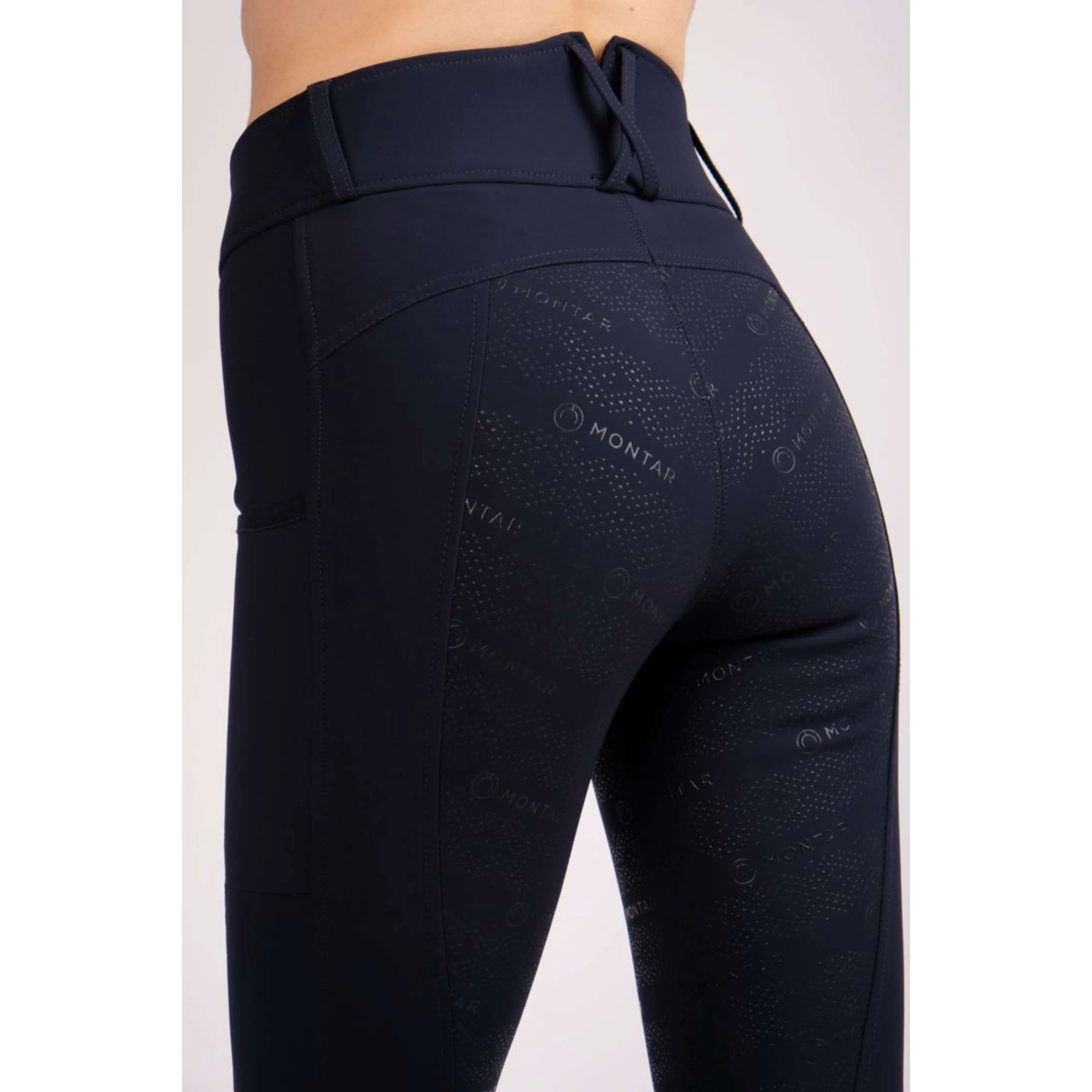 Montar Legging d'Équitation Michelle Rosegold Logo Marin - Image 6