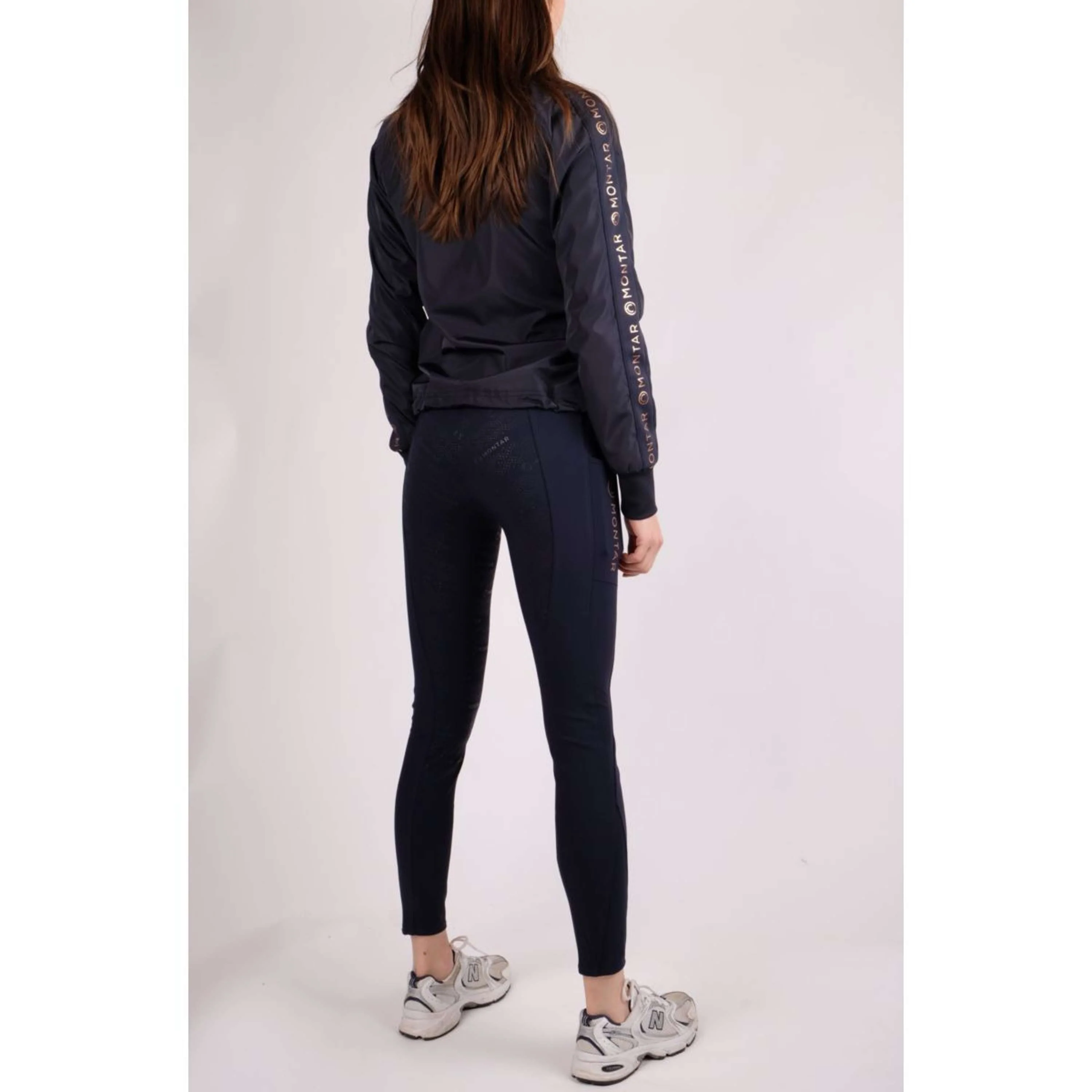Montar Legging d'Équitation Michelle Rosegold Logo Marin - Image 7