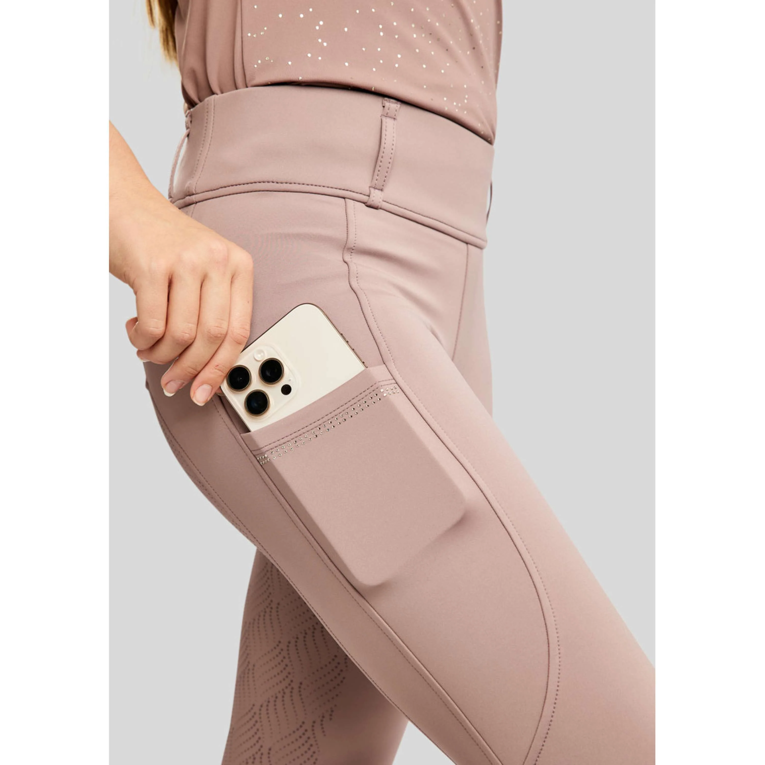 Montar Legging d'Équitation MOEverlisa Kids Full Grip Blush - Image 3
