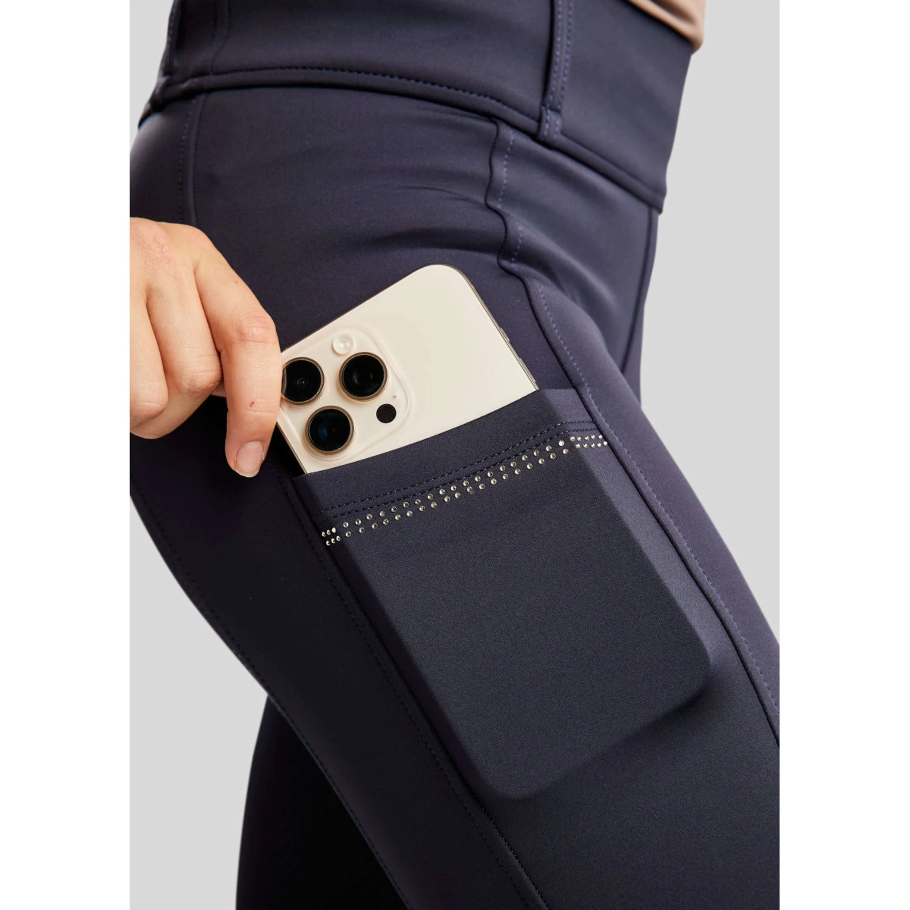 Montar Legging d'Équitation MOEverlisa Kids Full Grip Marin - Image 3