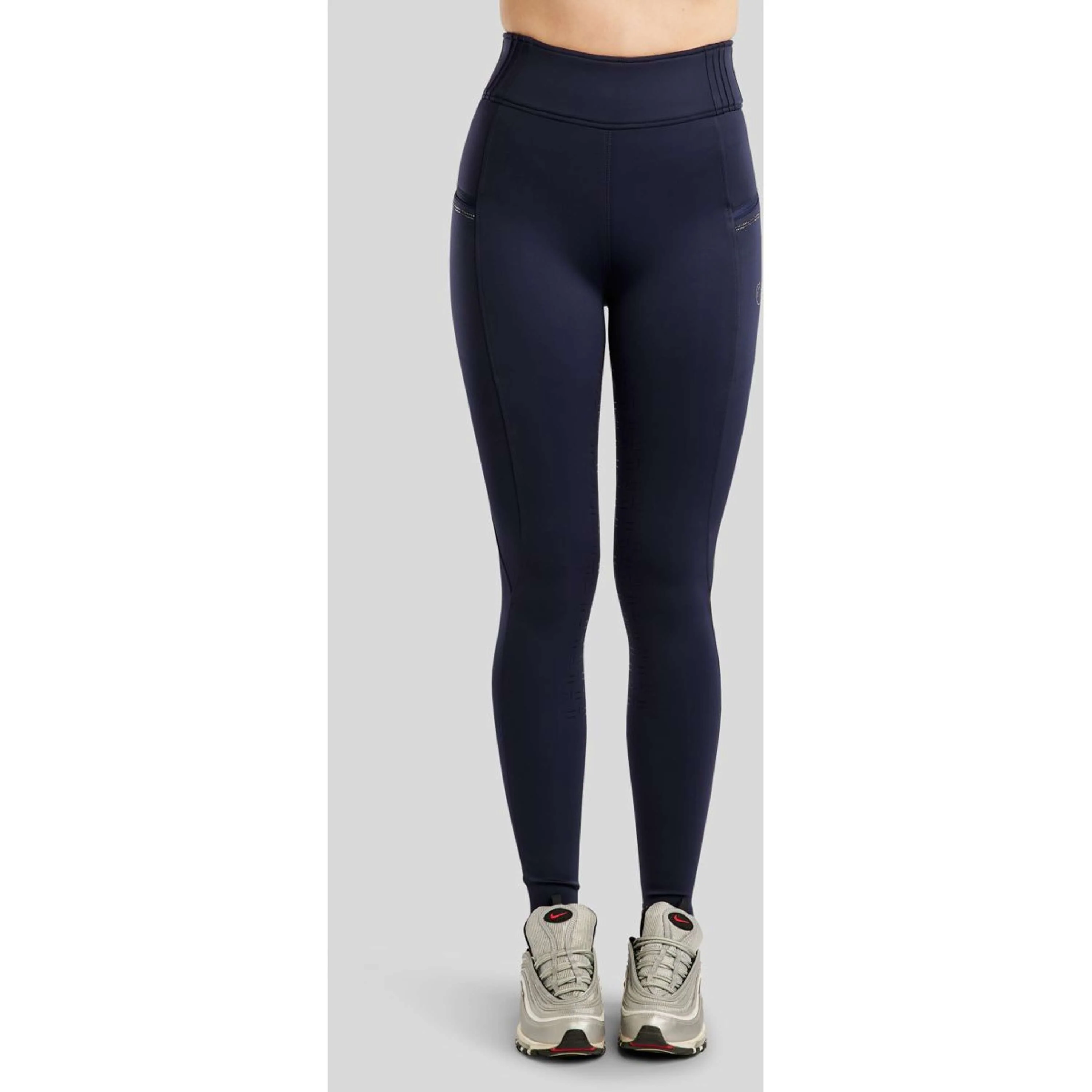 Montar Legging d'Équitation MoPearl Pintuck Full Grip Marin - Image 2