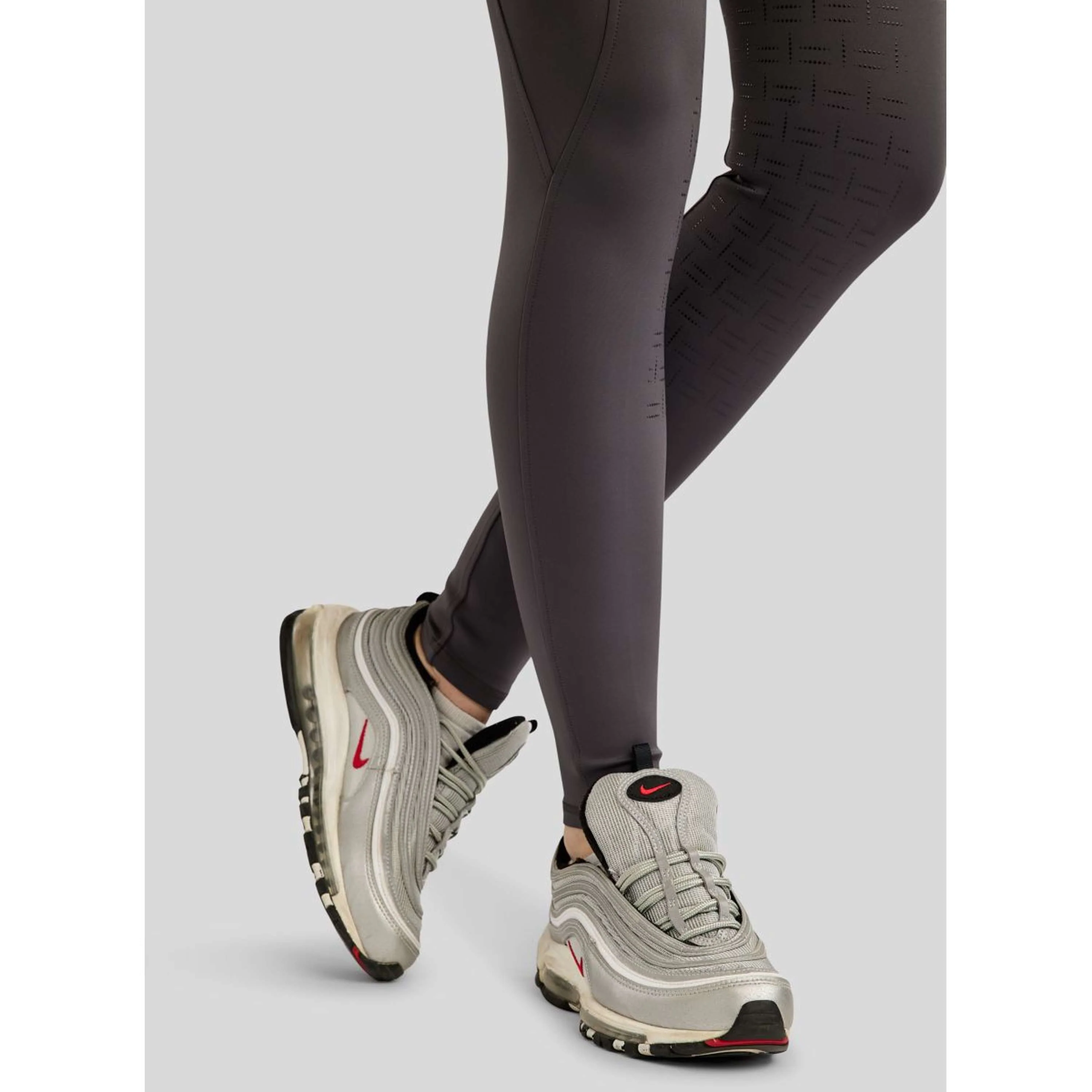 Montar Legging d'Équitation MoPearl Pintuck Full Grip Slate Grey - Image 6