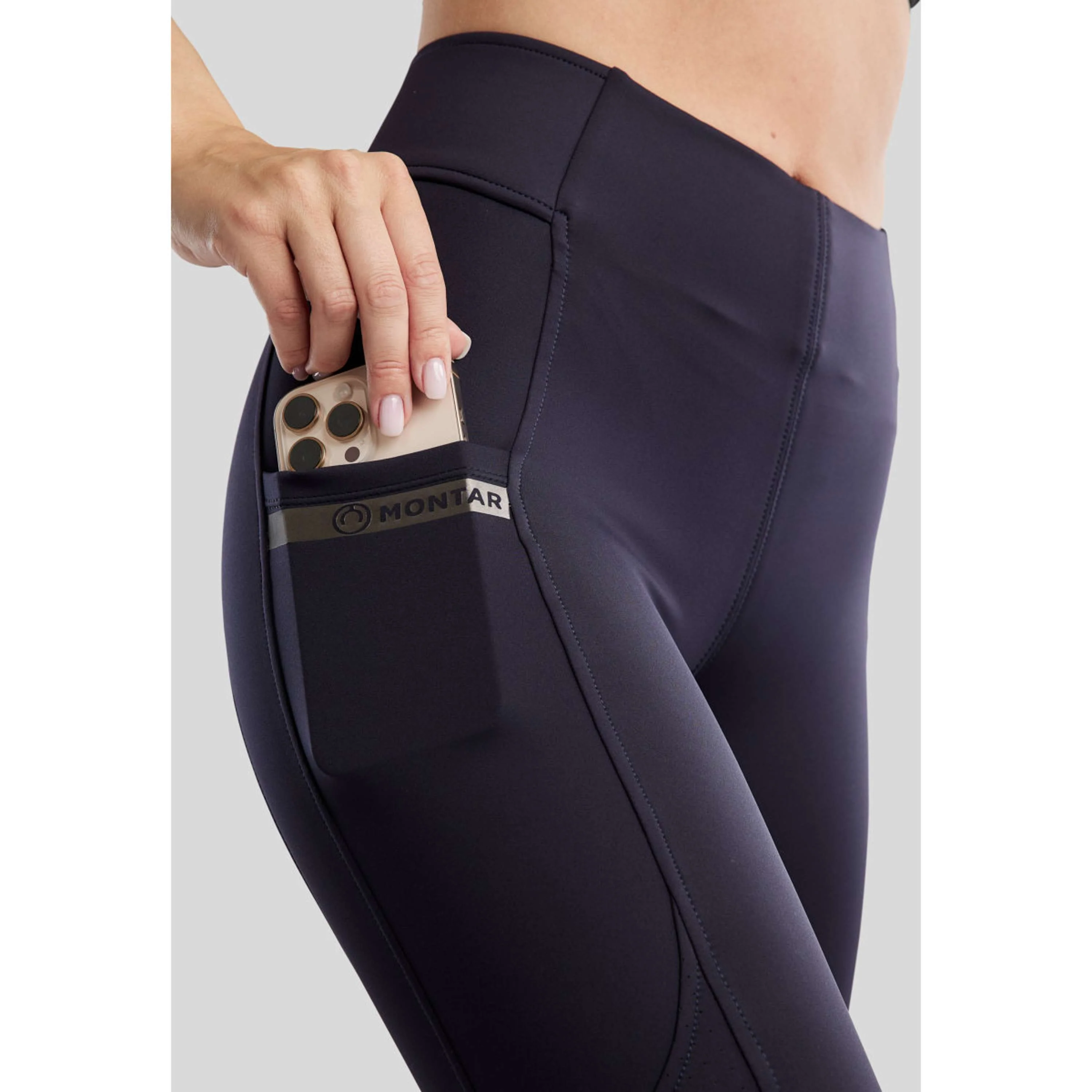 Montar Legging d'Équitation MoTilley Full Grip Marin - Image 3