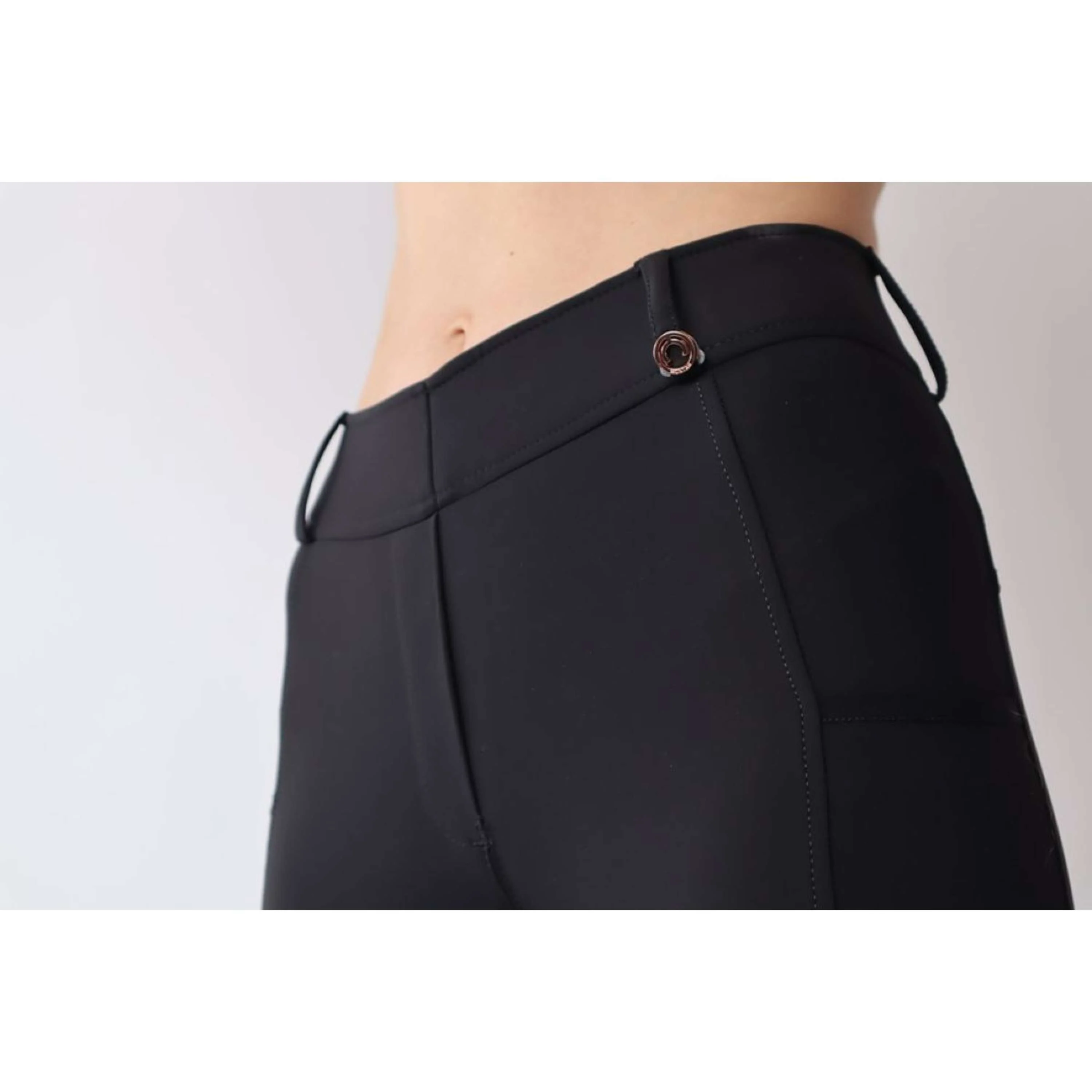 Montar Legging d'Équitation Rosegold Logo Junior Noir - Image 7