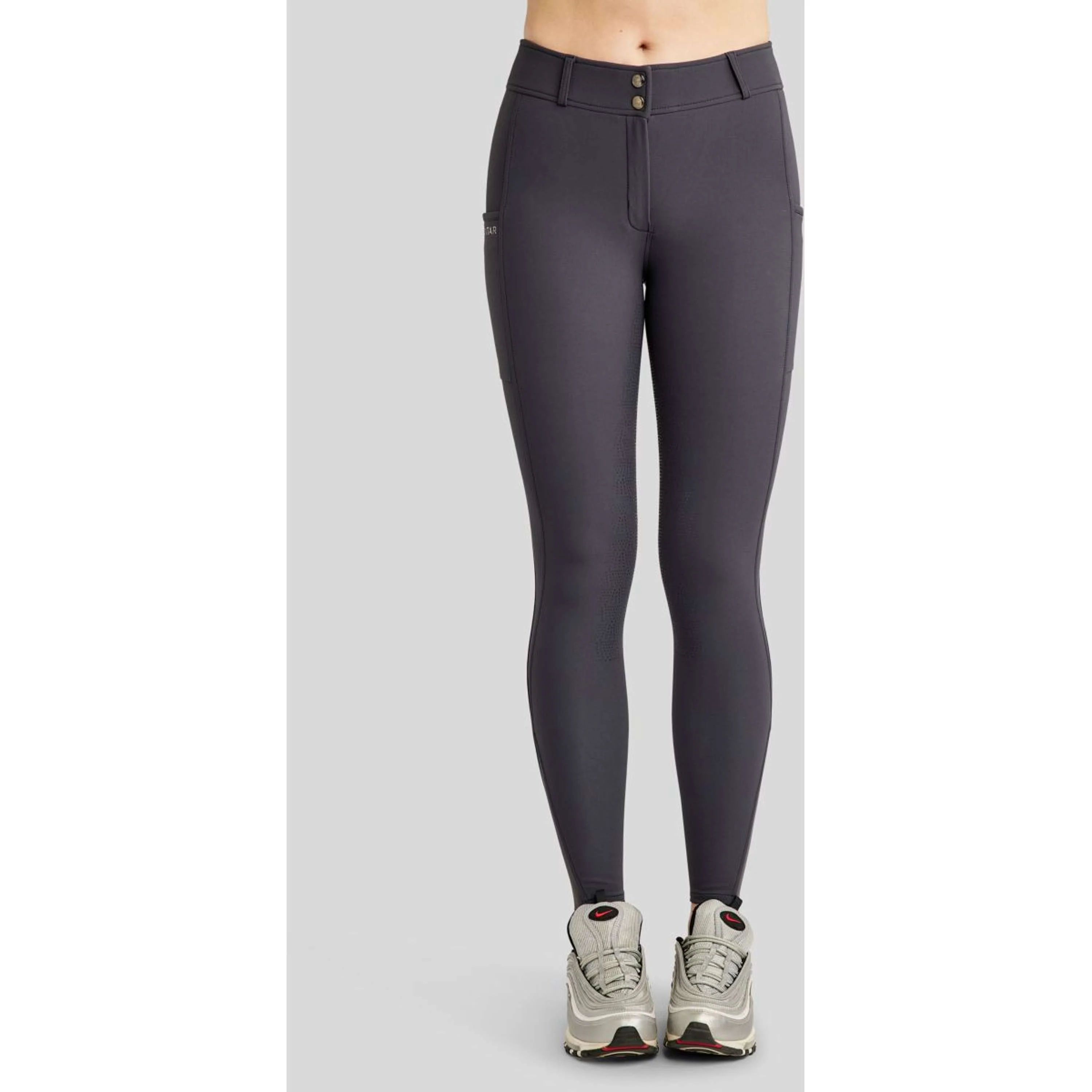 Montar Pantalon d'Équitation Megan Full Grip Slate Grey - Image 2