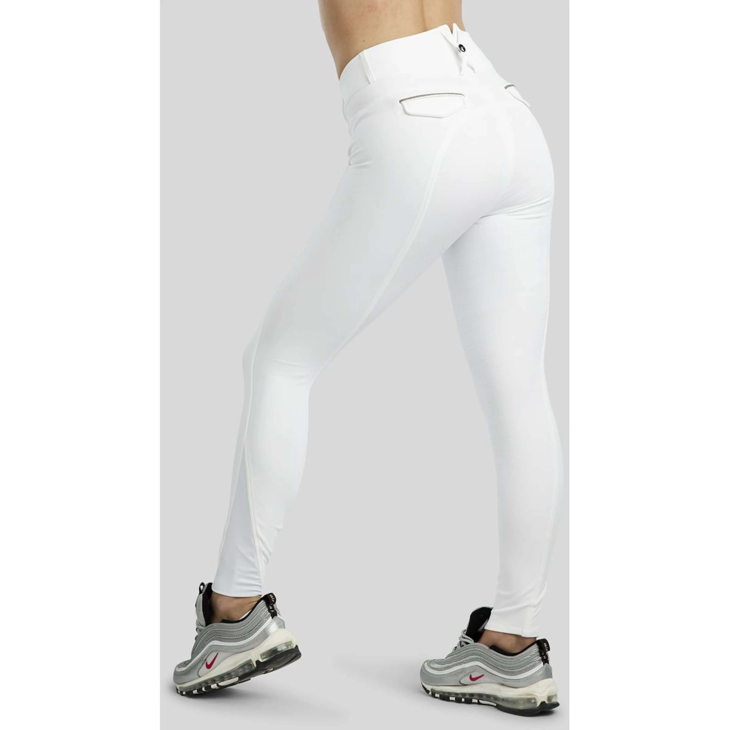 Montar Pantalon d'Équitation MoGloria Full Grip Blanc - Image 2