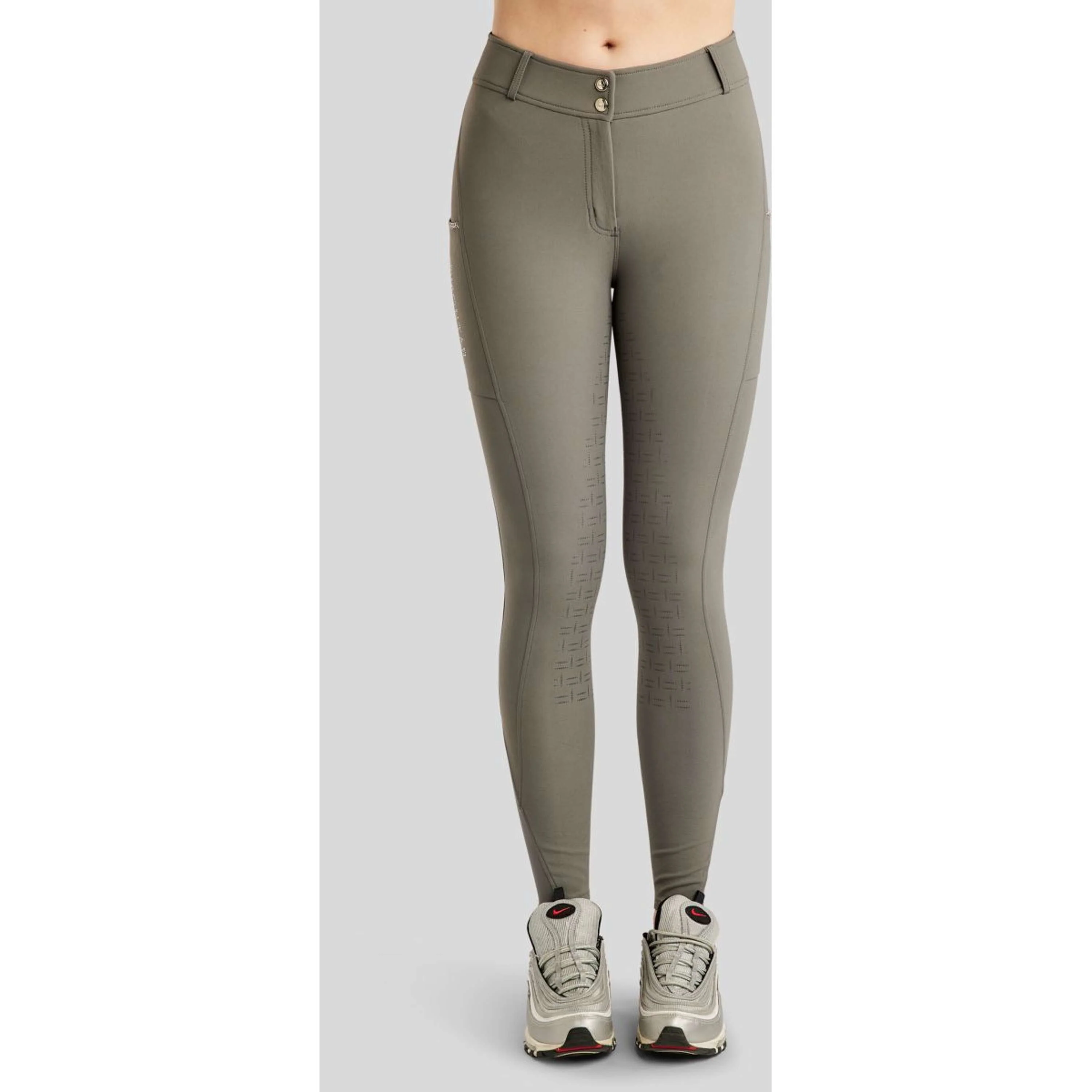 Montar Pantalon d'Équitation MoLila Champagne Crystals Full Grip Gris - Image 2