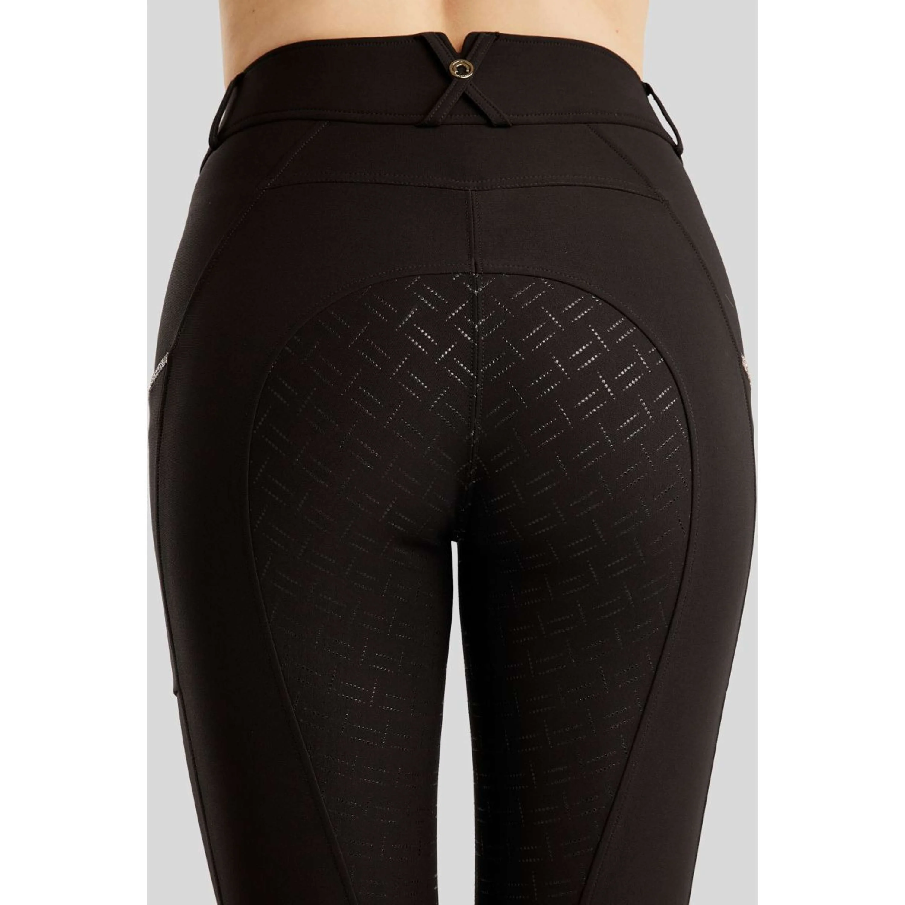 Montar Pantalon d'Équitation MoLila Champagne Crystals Full Grip Noir - Image 3