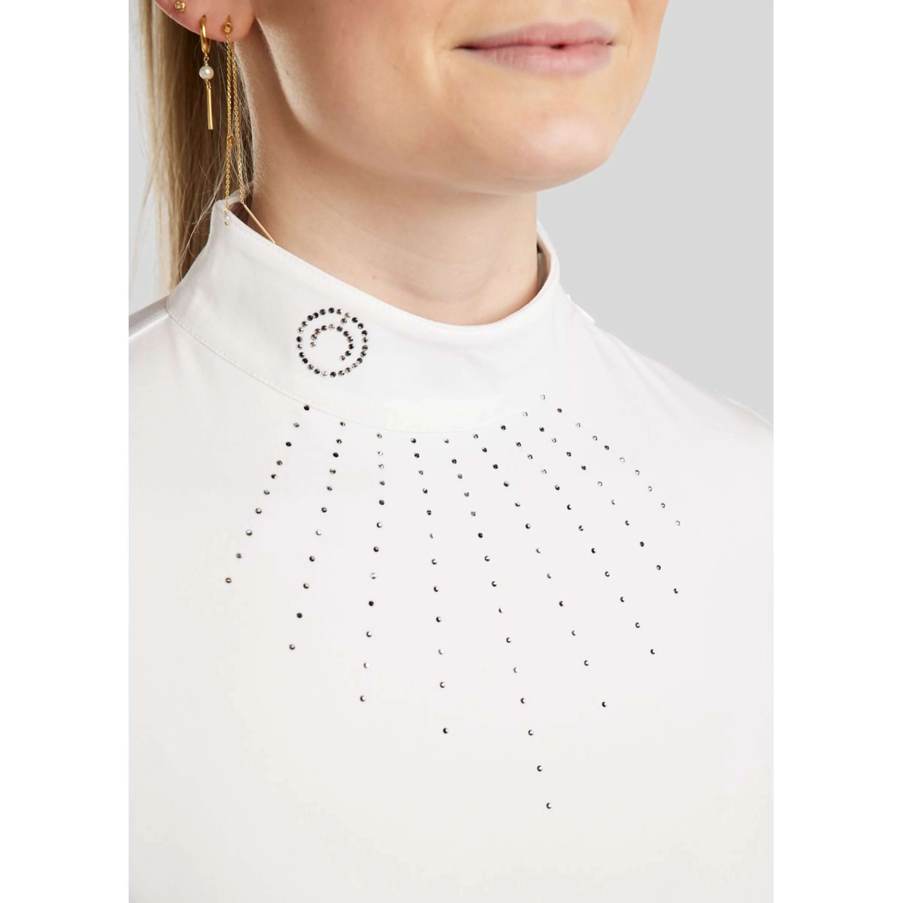 Montar T-shirt de Concours MoEmilia Longues Manches Blanc - Image 2