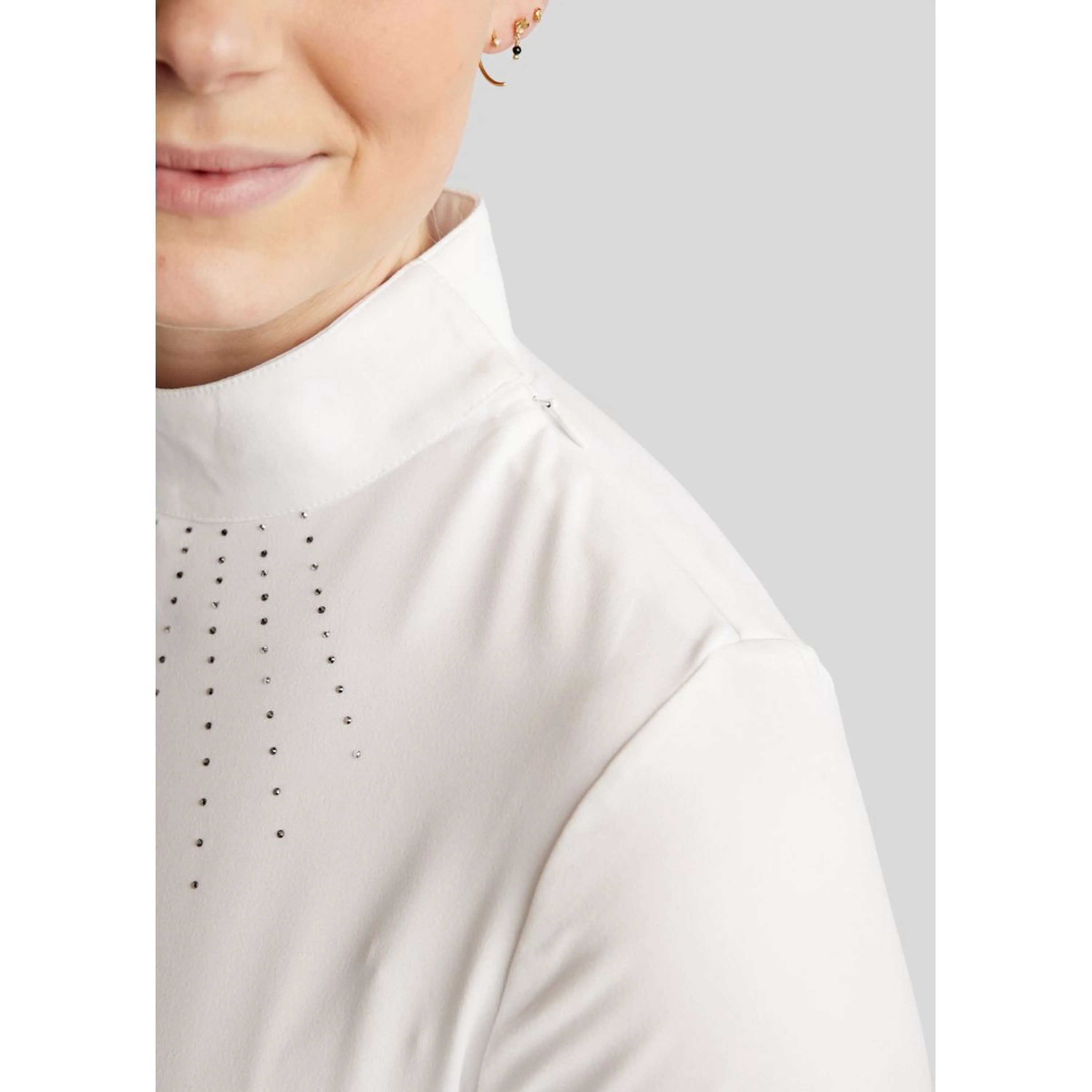 Montar T-shirt de Concours MoEmilia Longues Manches Blanc - Image 5