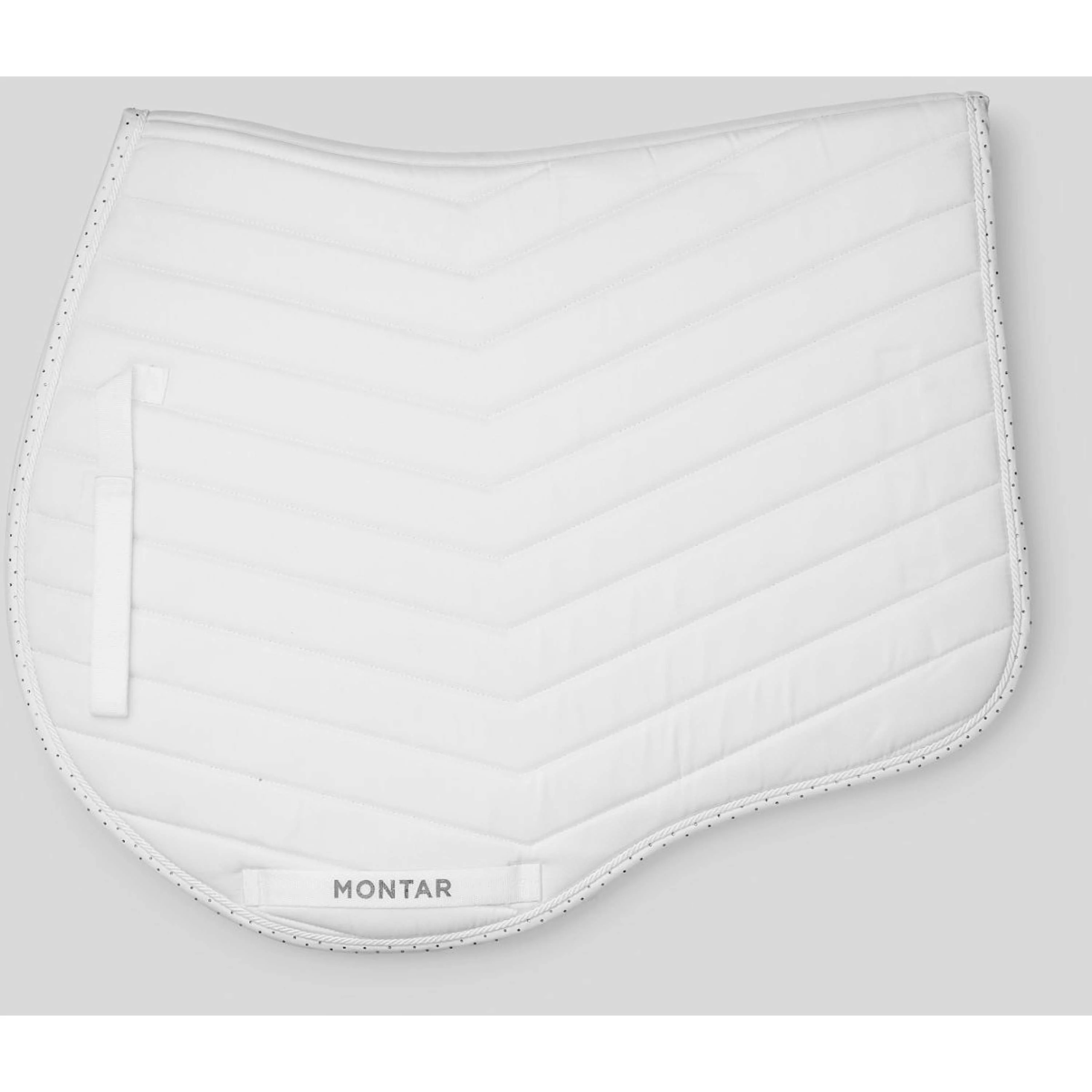 Montar Tapis de Selle Fair Gun Metal Crystals de Saut Blanc