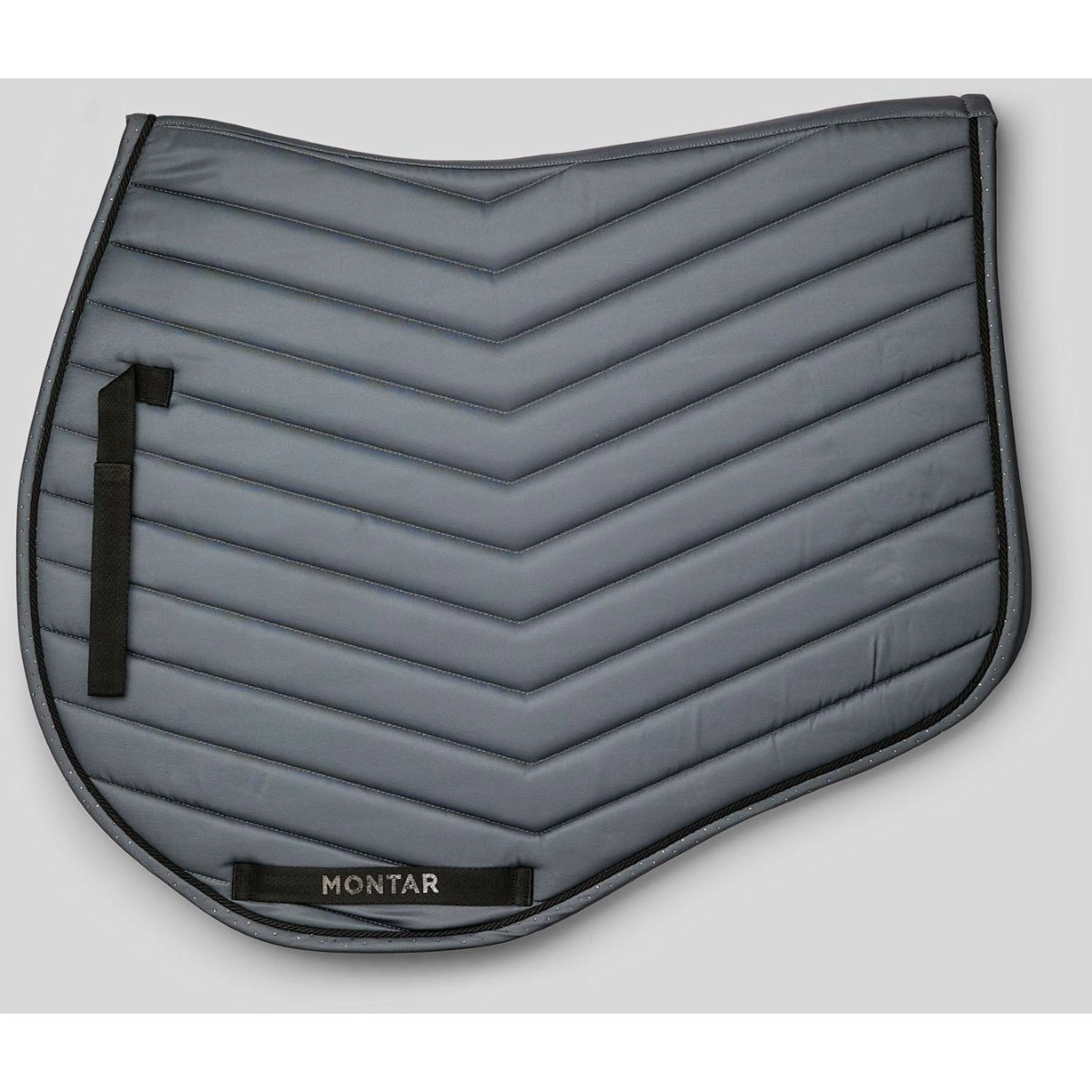 Montar Tapis de Selle Fair Gun Metal Crystals de Saut Gris