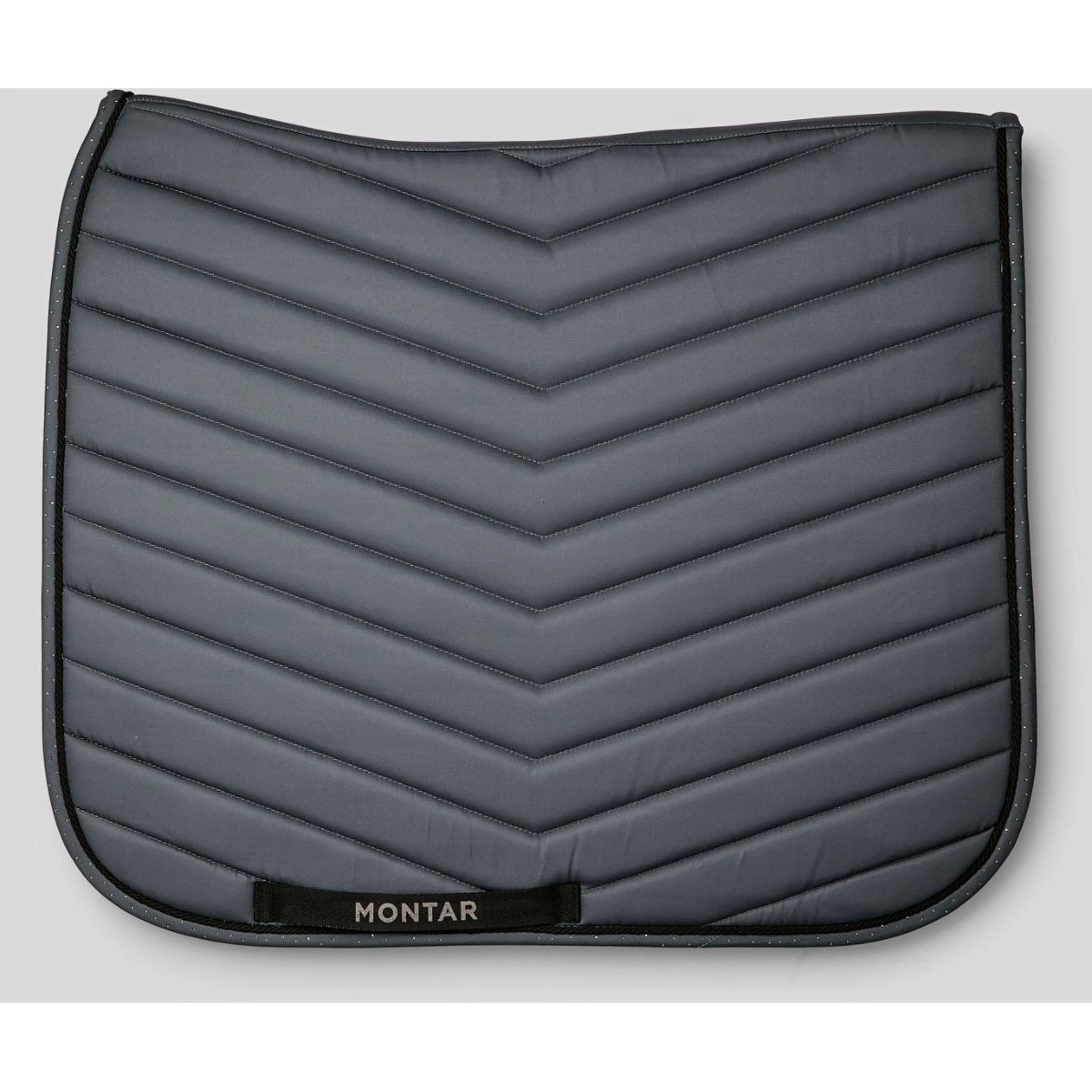 Montar Tapis de Selle Fair Gun Metal Crystals Dressage Gris