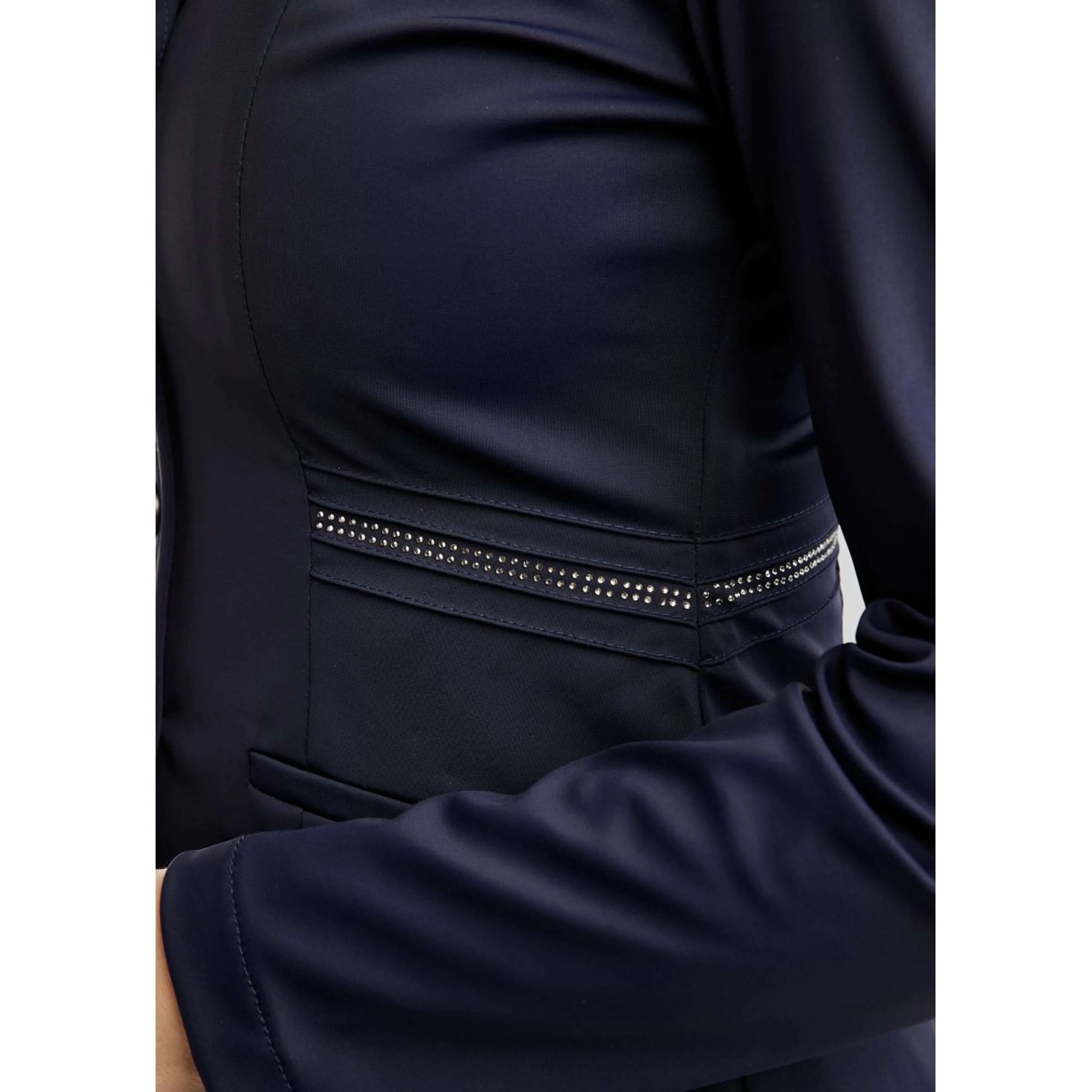 Montar Veste de Concours MoPearl Pintucks Gun Metal Crystals Marin - Image 6