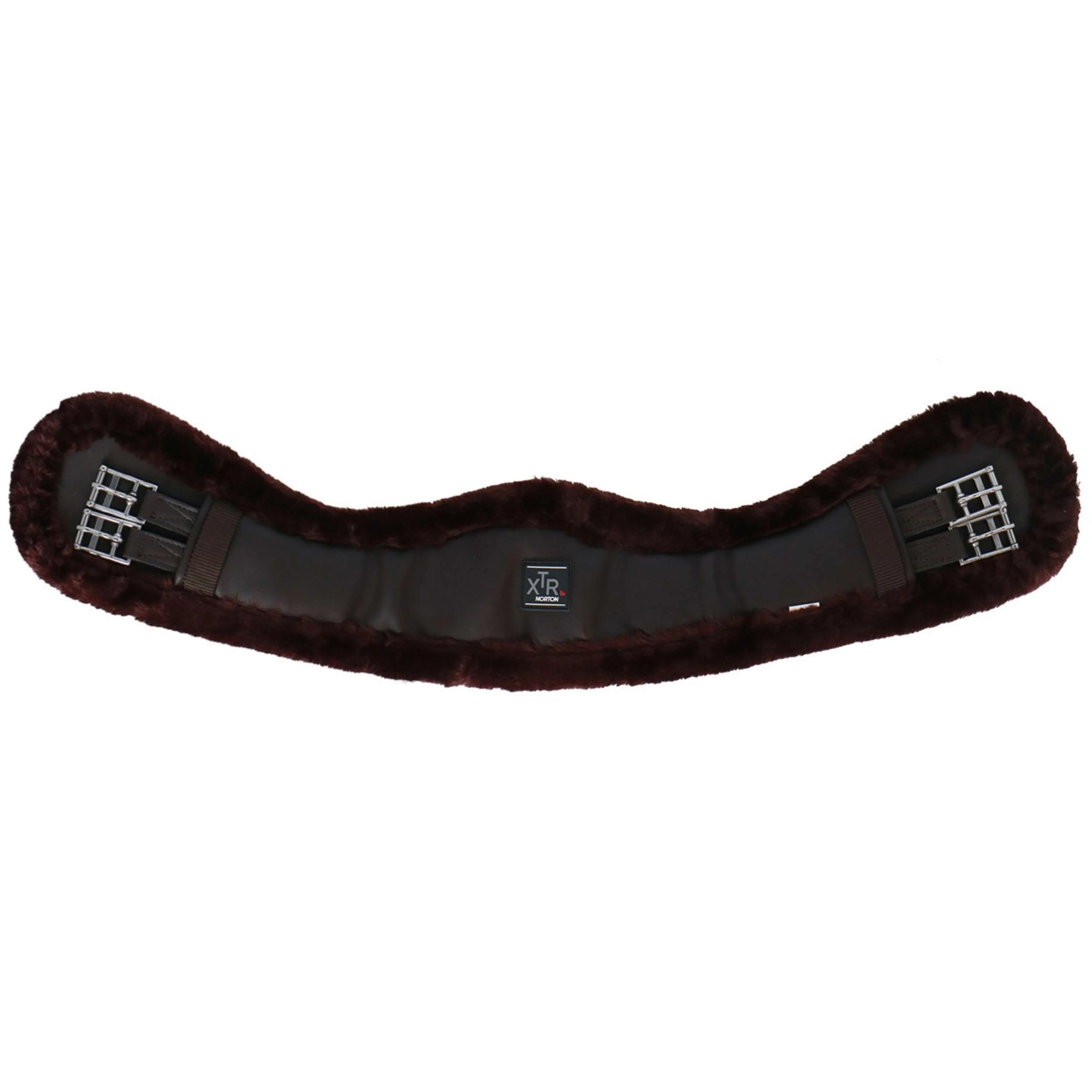 Norton Sangle de Dressage XTR Peau de Mouton Synthétique Havane