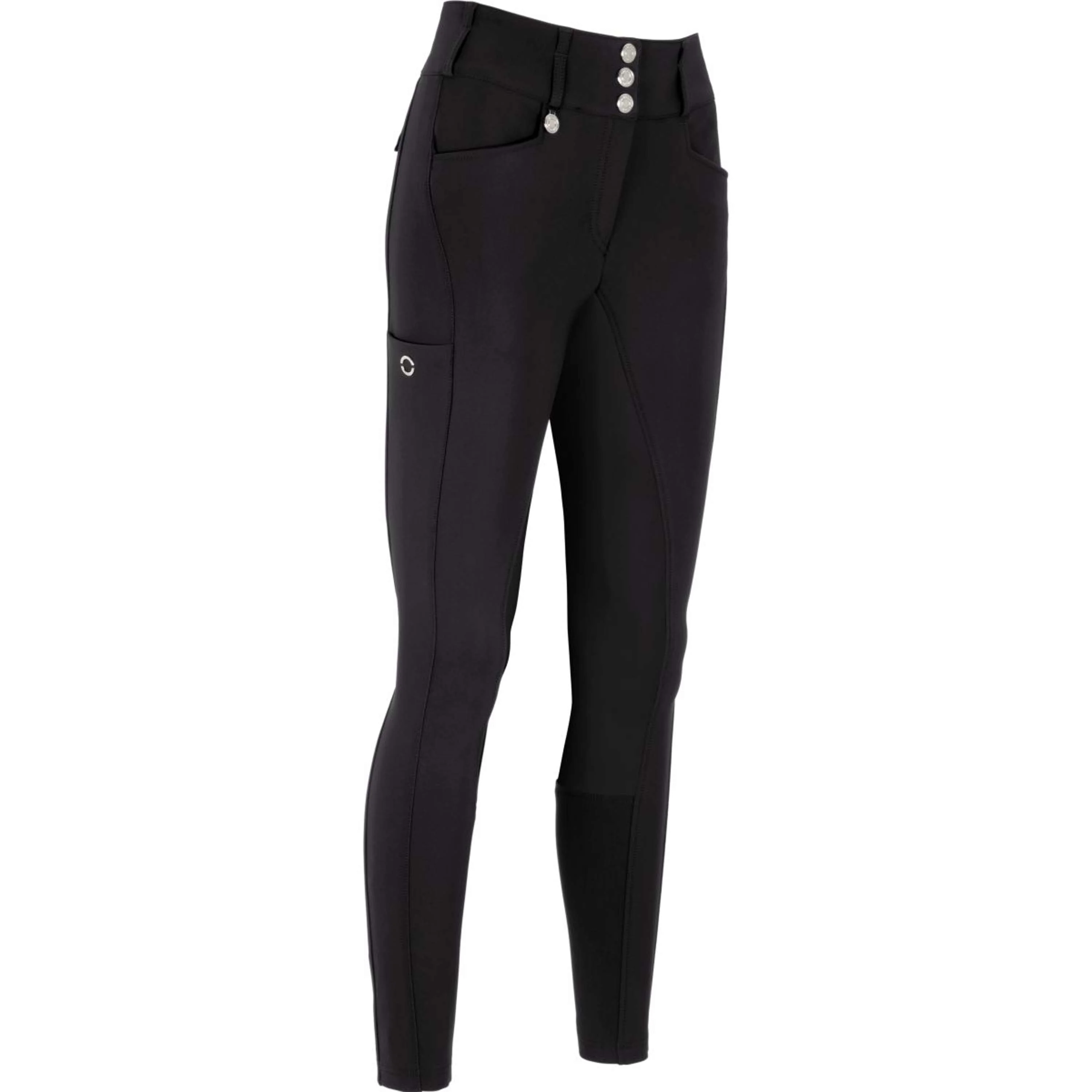 Pikeur Pantalon d'Équitation New Candela Cuir Fond de Peau Noir