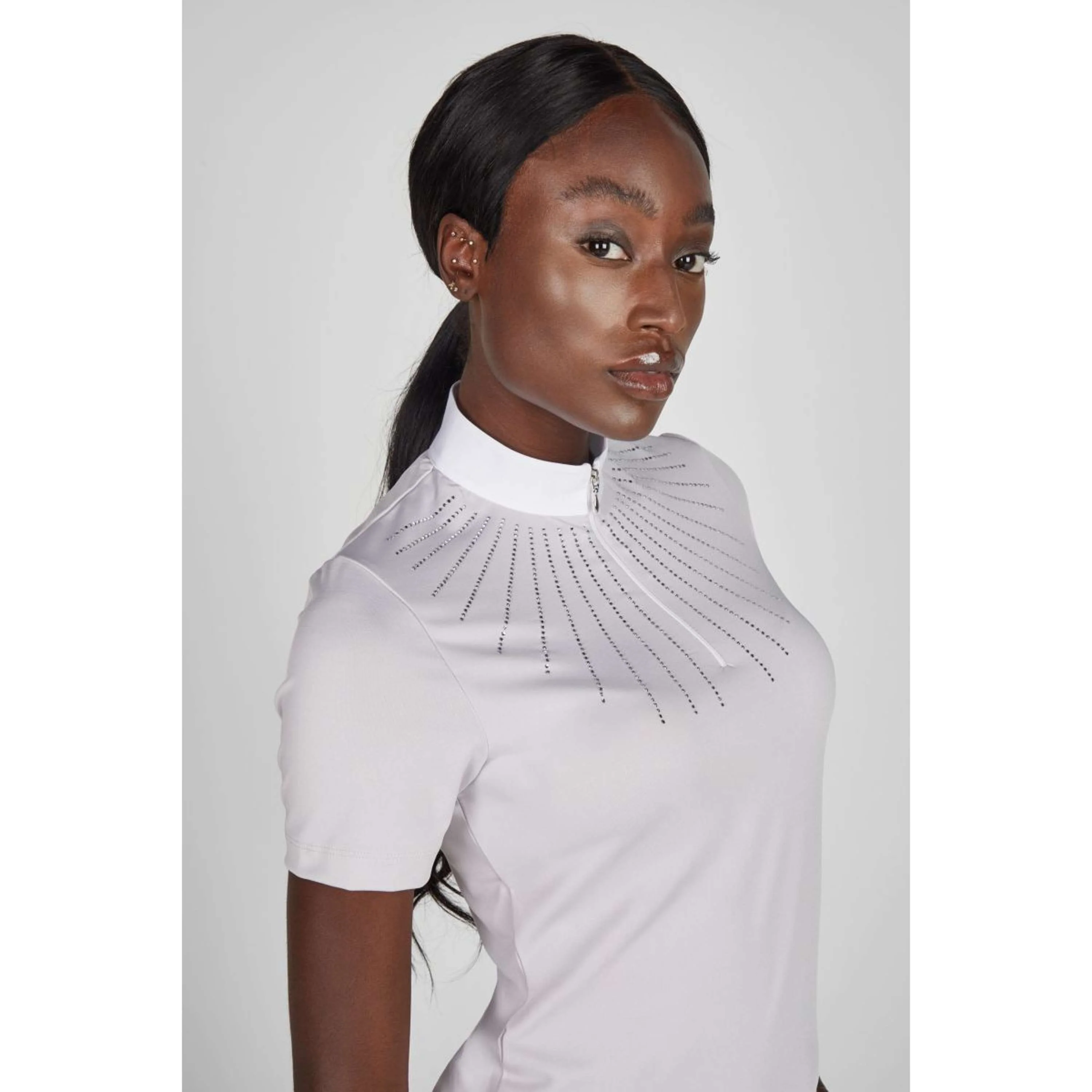 Pikeur T-shirt de Concours Strass SS26 Soft Lilac - Image 3