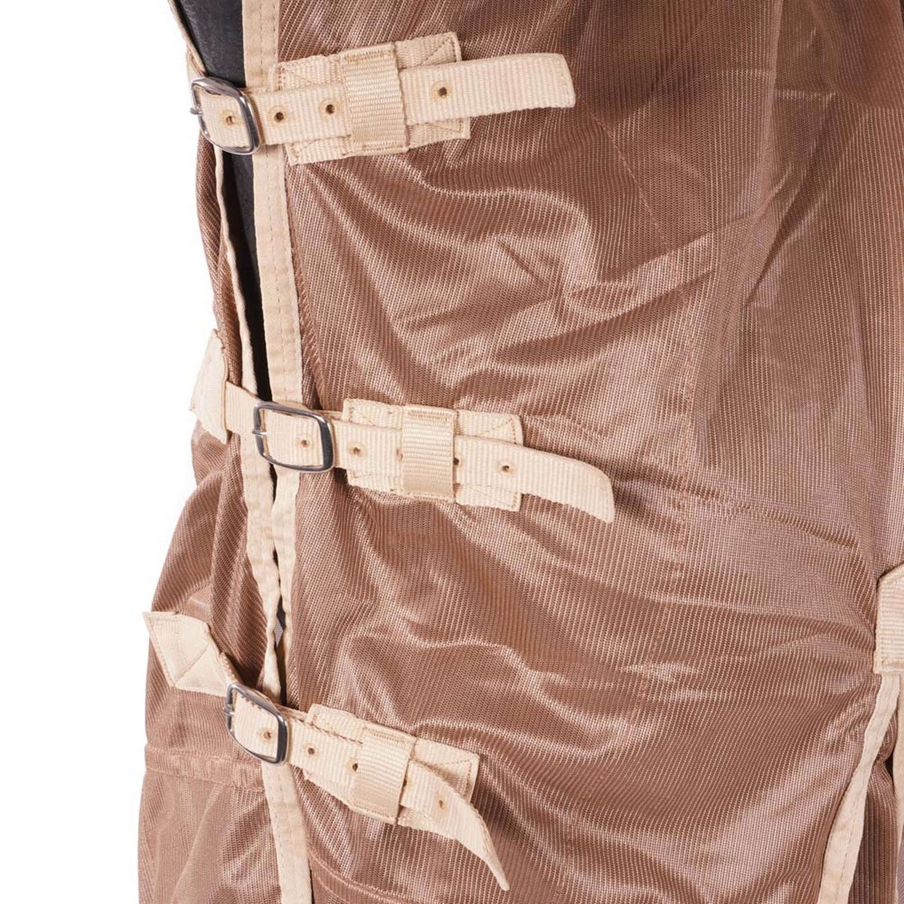 Premiere Couverture Anti-Mouches Polyester Maille avec Cou Taupe - Image 2