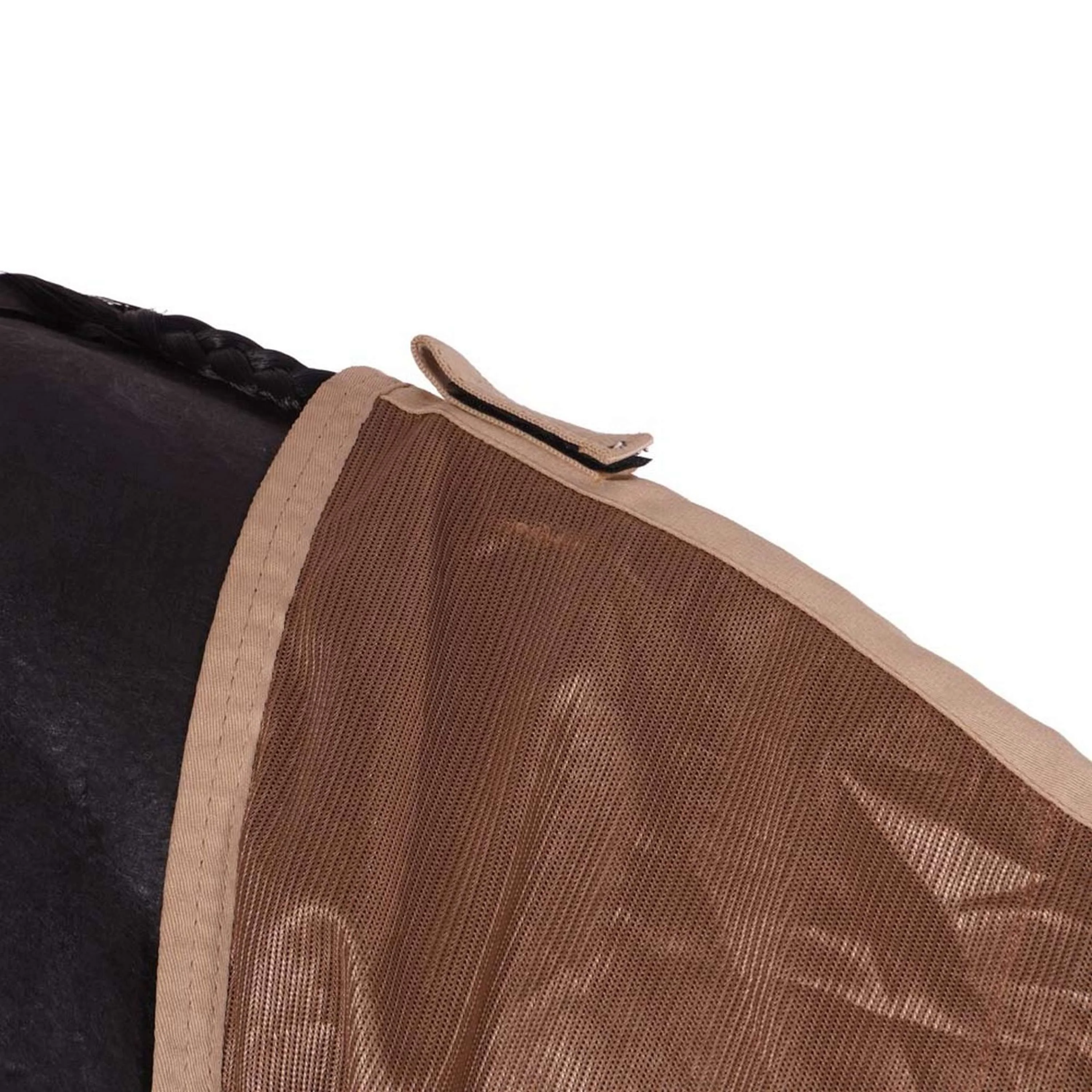 Premiere Couverture Anti-Mouches Polyester Maille avec Cou Taupe - Image 3
