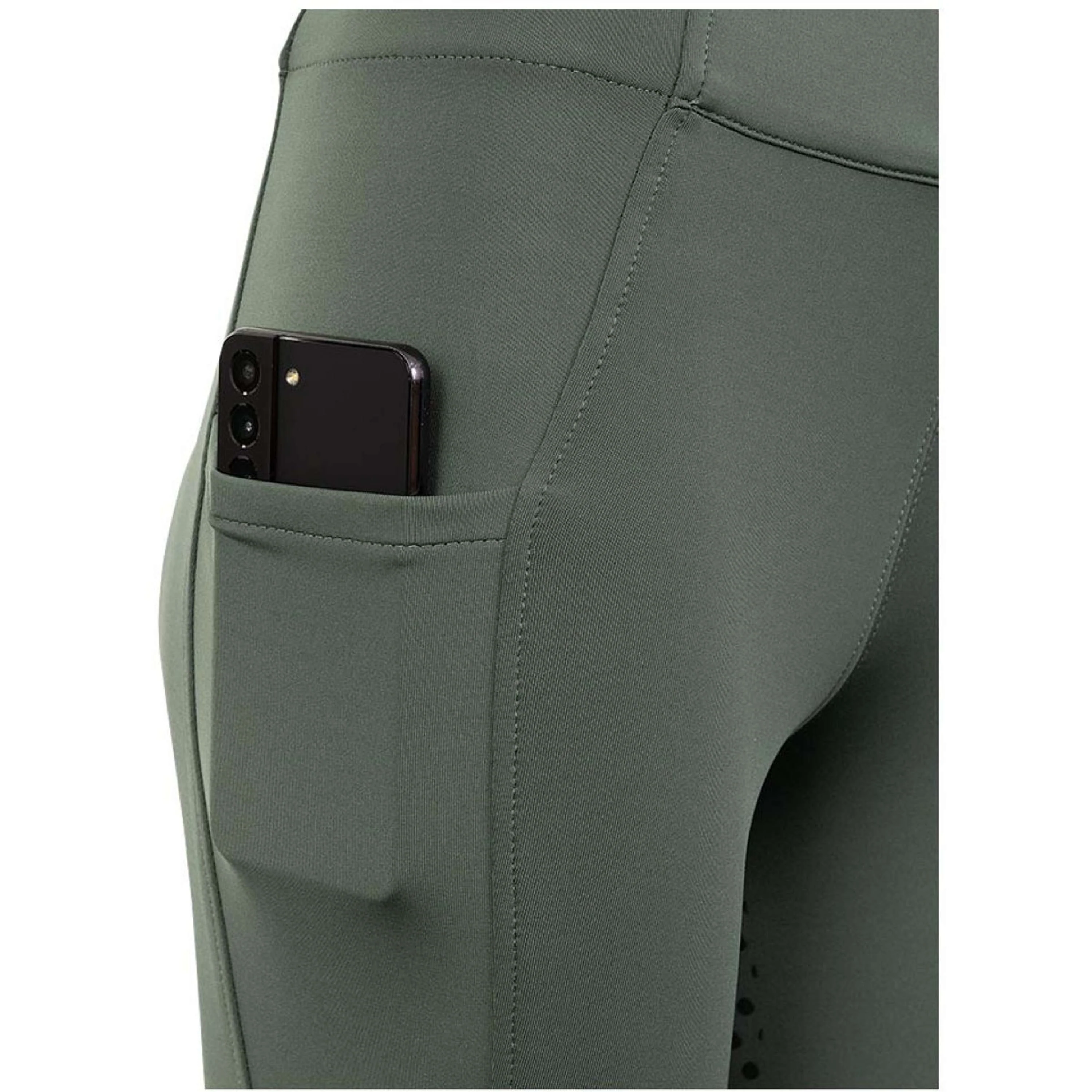 Premiere Legging d'Équitation Bitterroot Silicone Fond de Peau Vert profond - Image 4