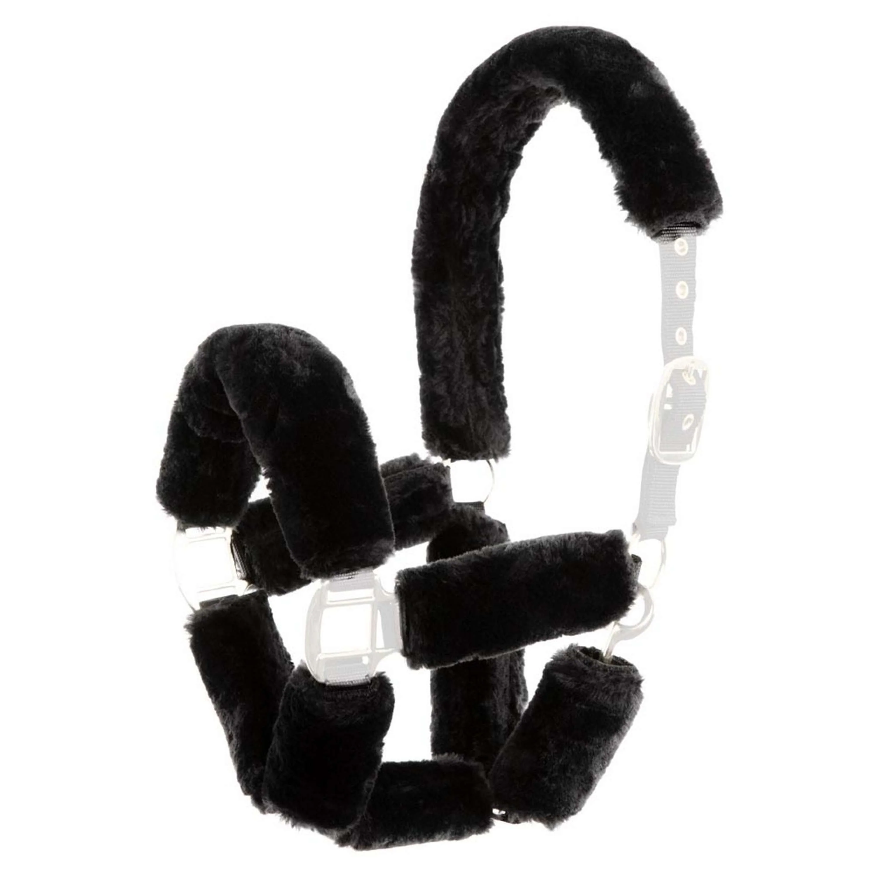 Premiere Protections pour Licol en Fourrure Artificial Fur Jeu Noir - Image 2