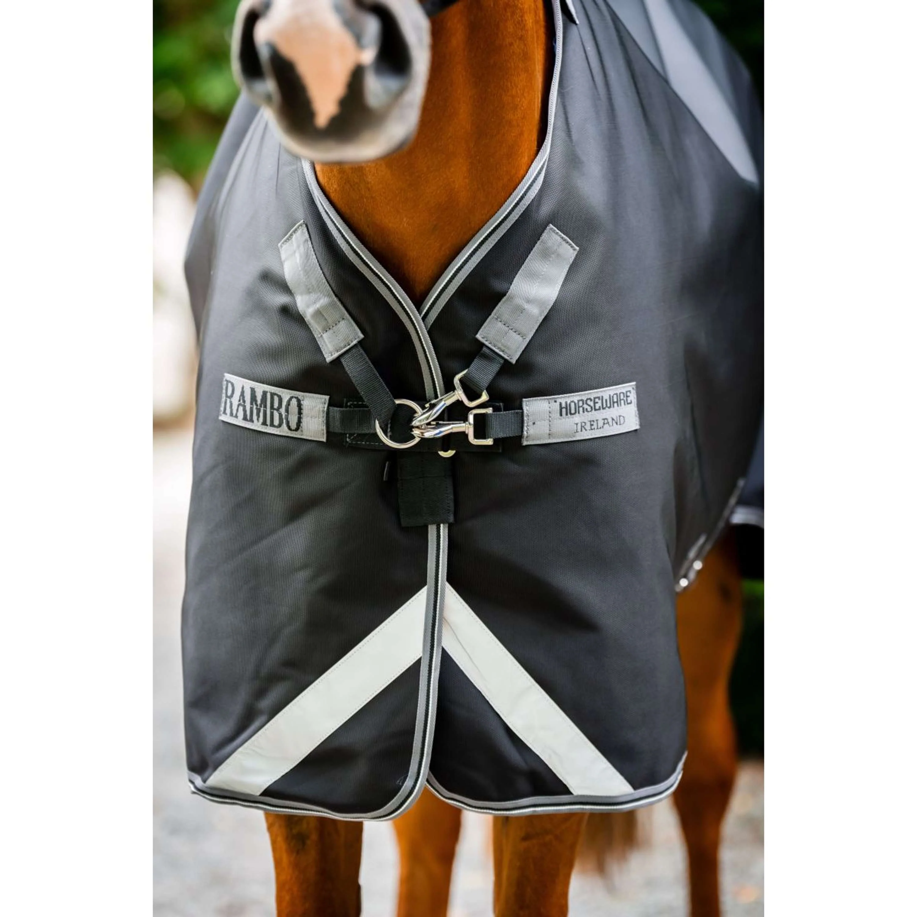 Rambo Chemise Turnout 1680D Plus 100g Noir/Thunderstorm Grey/Silver - Image 5