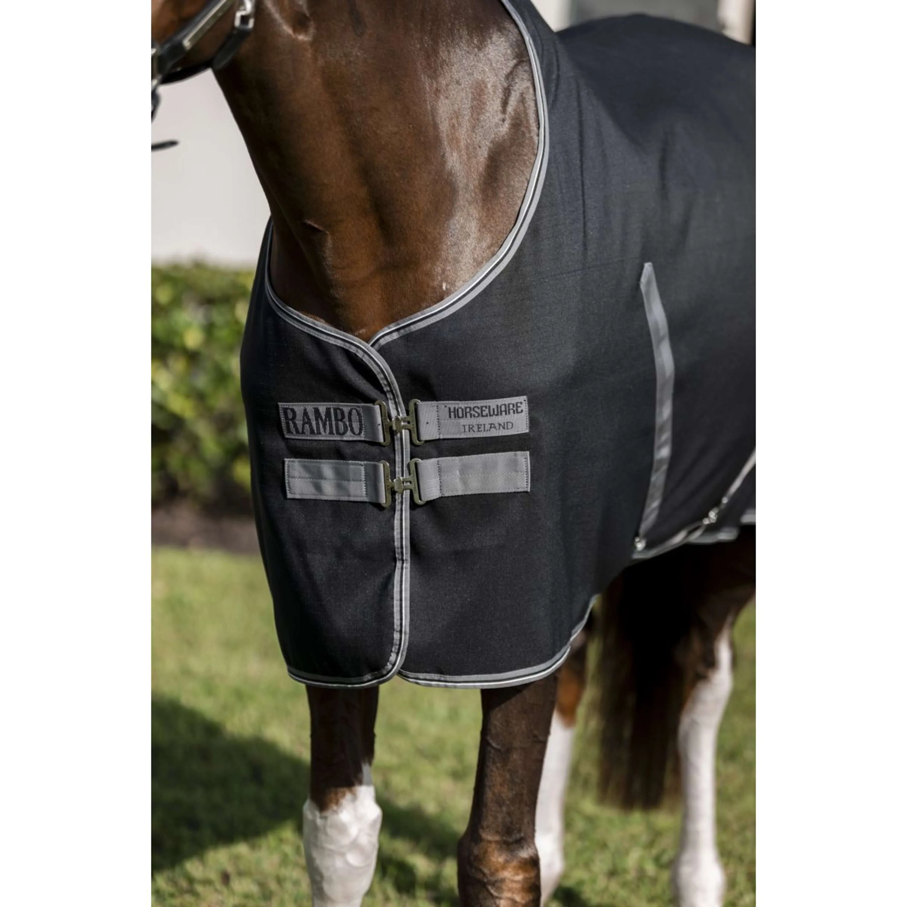 Rambo Stable Sheet Black/Thunderstorm Grey/Silver - Image 3