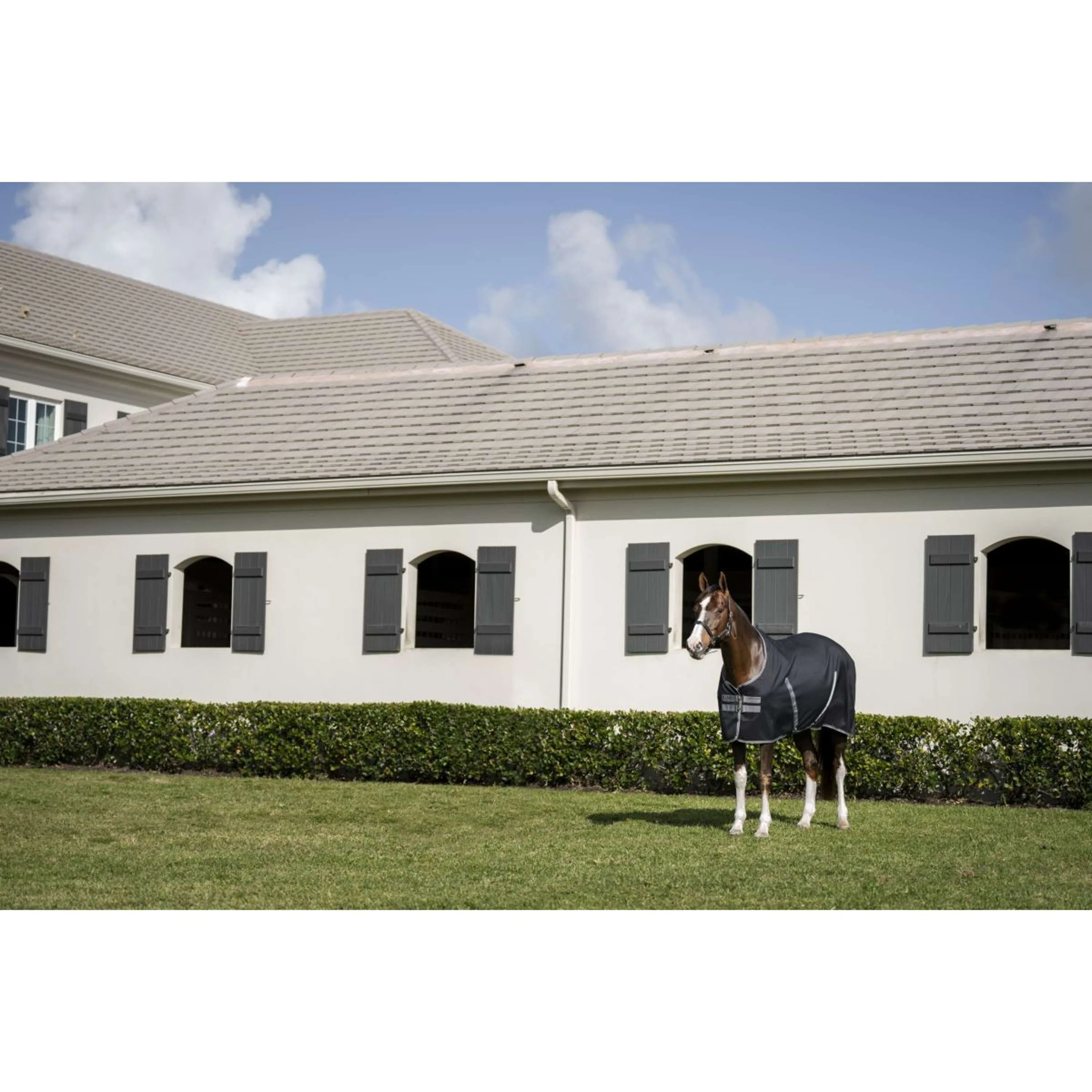 Rambo Stable Sheet Black/Thunderstorm Grey/Silver - Image 5