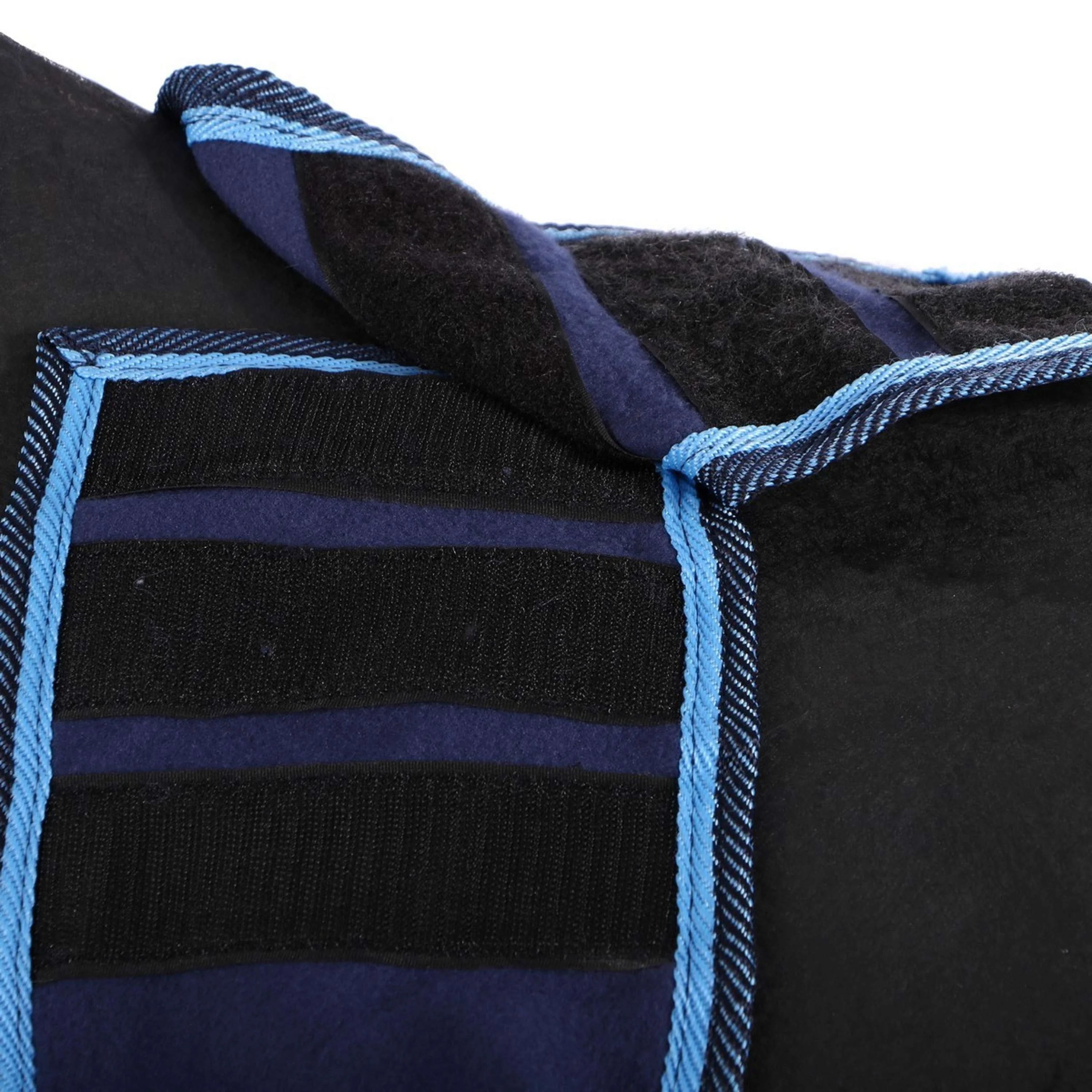 Riding World Couvre-reins Fleece Marin/bleu clair - Image 3