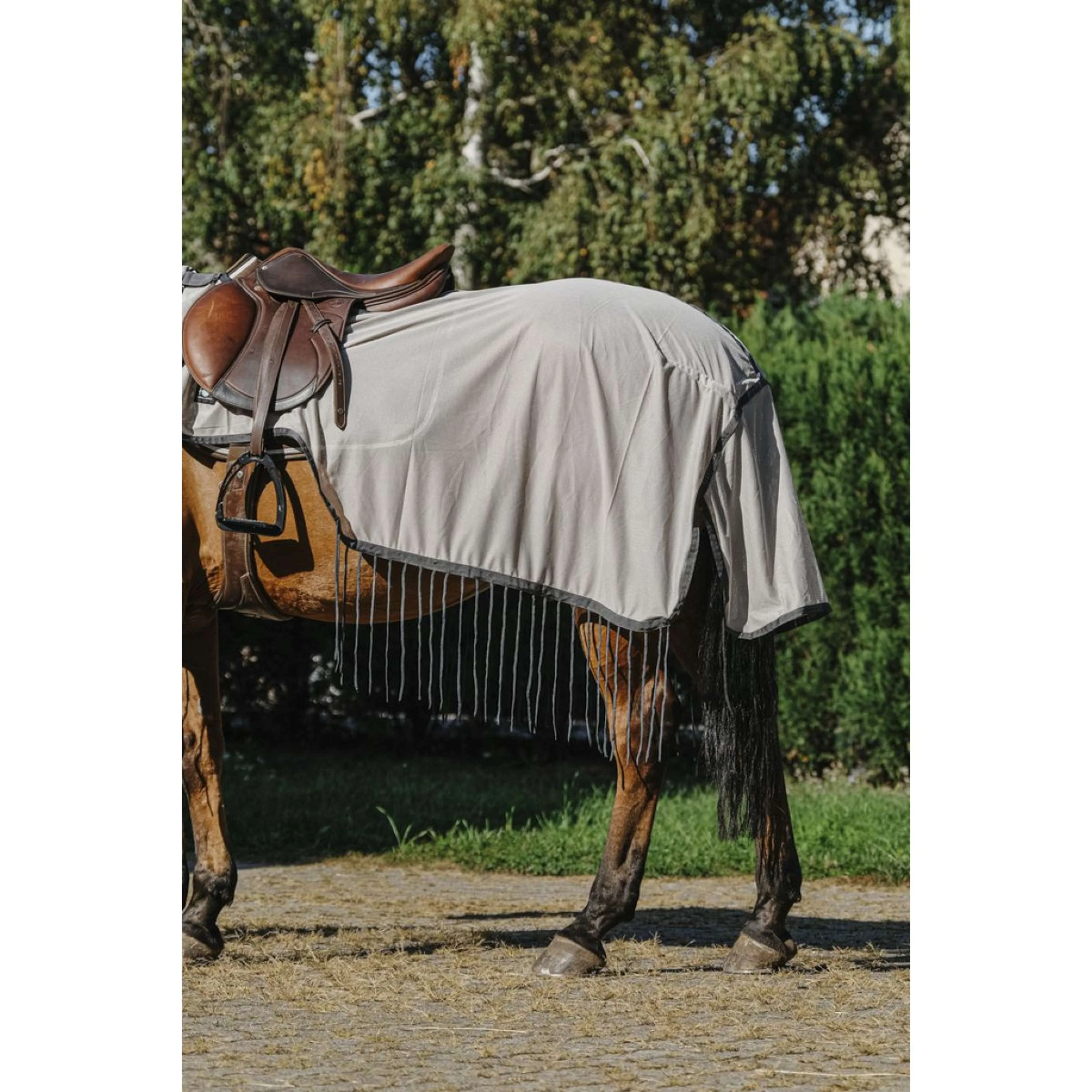 Riding World Couvre-reins Anti-Mouches Mesh Gris - Image 6