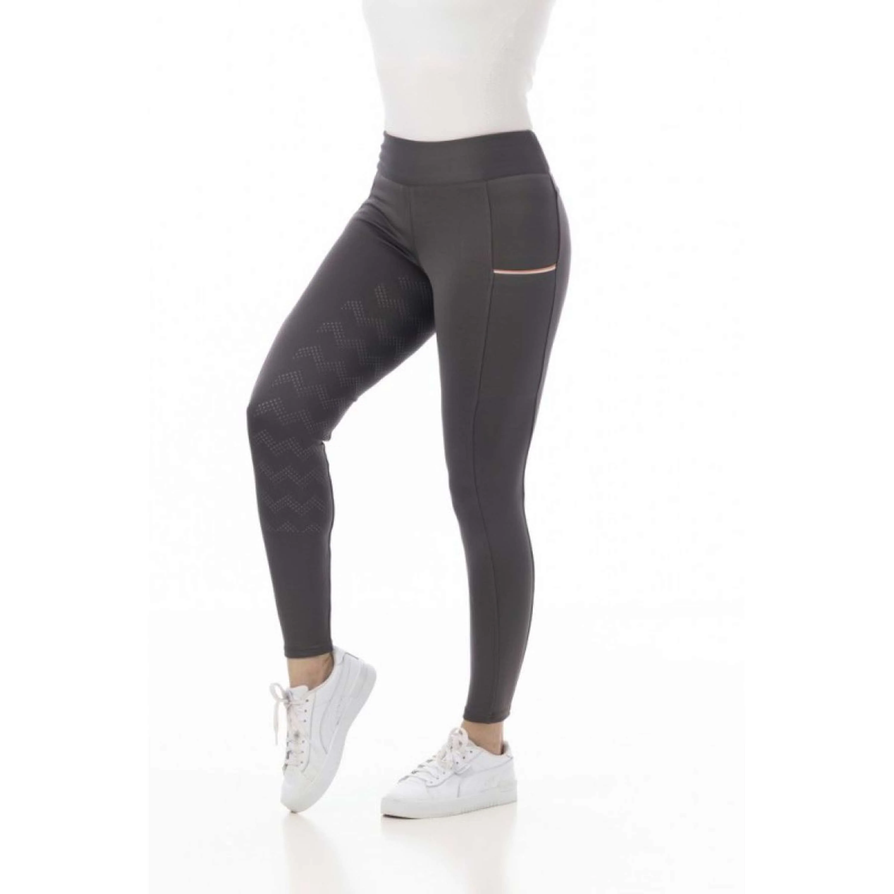 Riding World Legging d'Équitation Agadir Femme Gris - Image 2