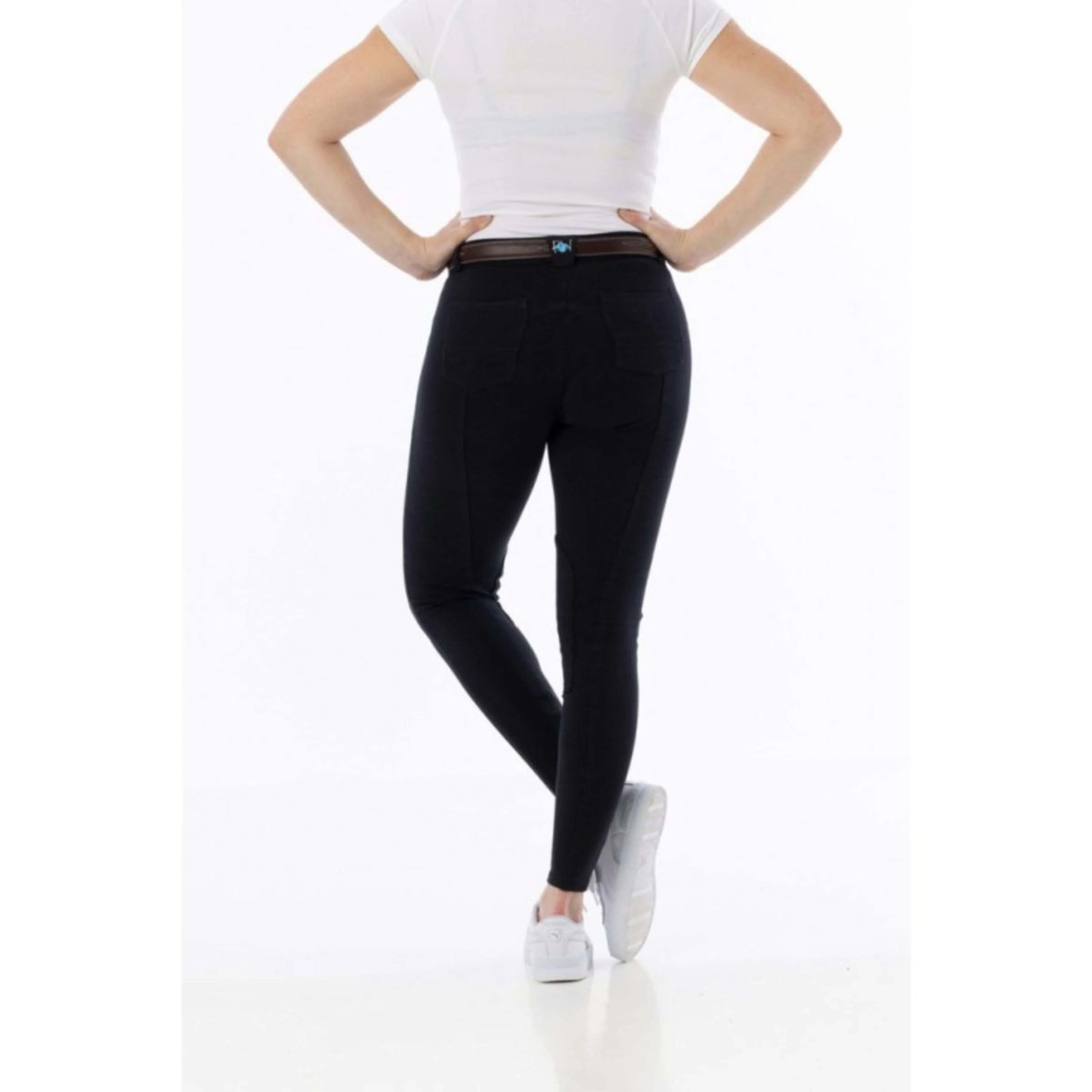 Riding World Pantalon d'Équitation Memphis Femme Noir - Image 3