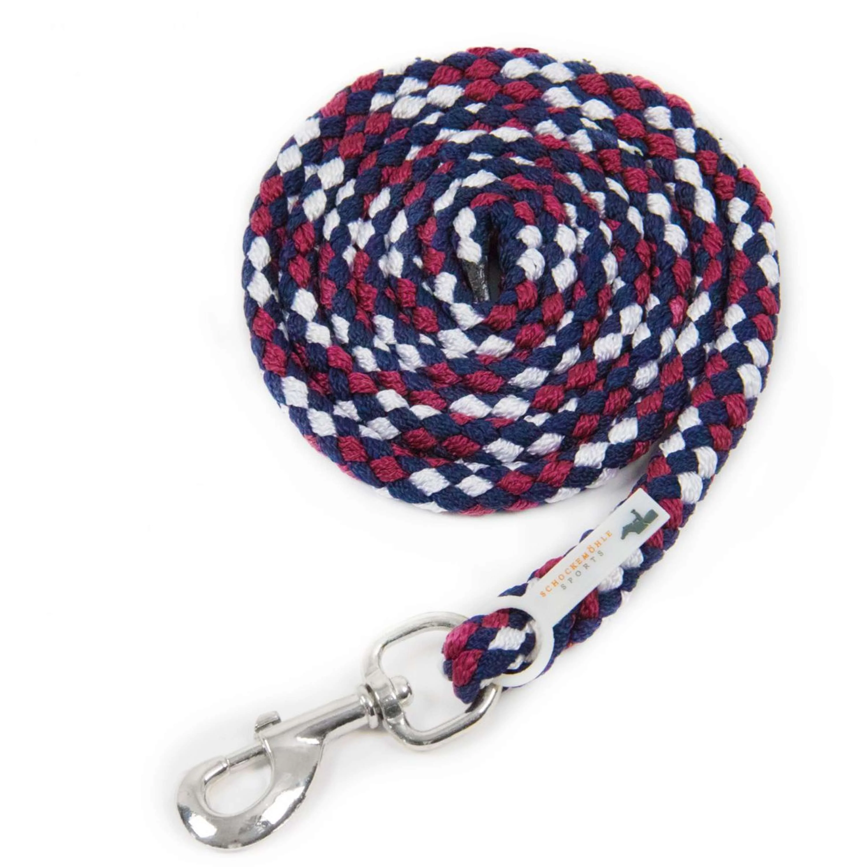 Schockemöhle Corde pour Licol Catch Marine/Burgundy/Blanc