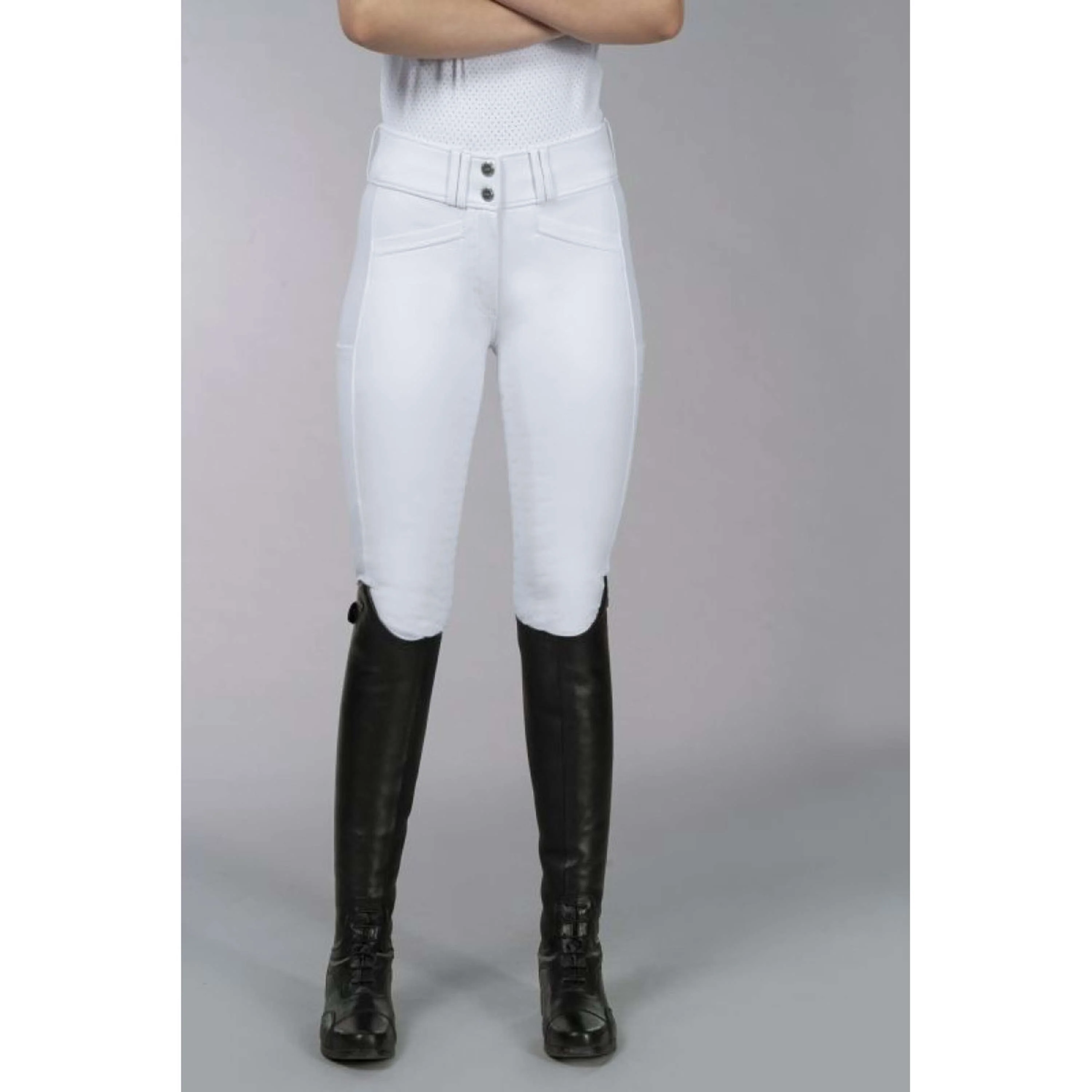 Schockemöhle Pantalon d'Équitation SPCarola Full Grip Optical White - Image 3
