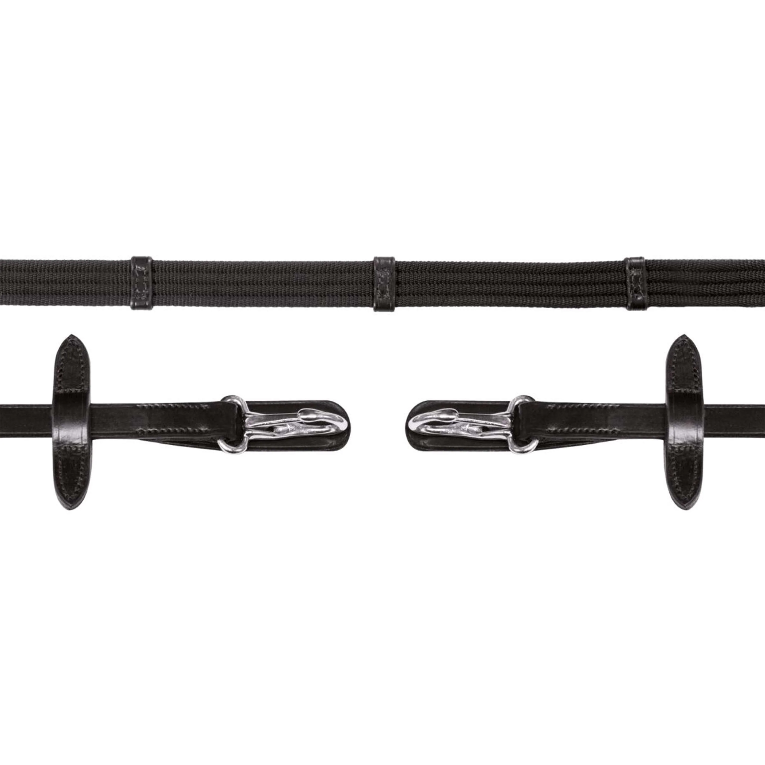 Schockemöhle Rênes Neo Line Clip Noir/Argent - Image 2