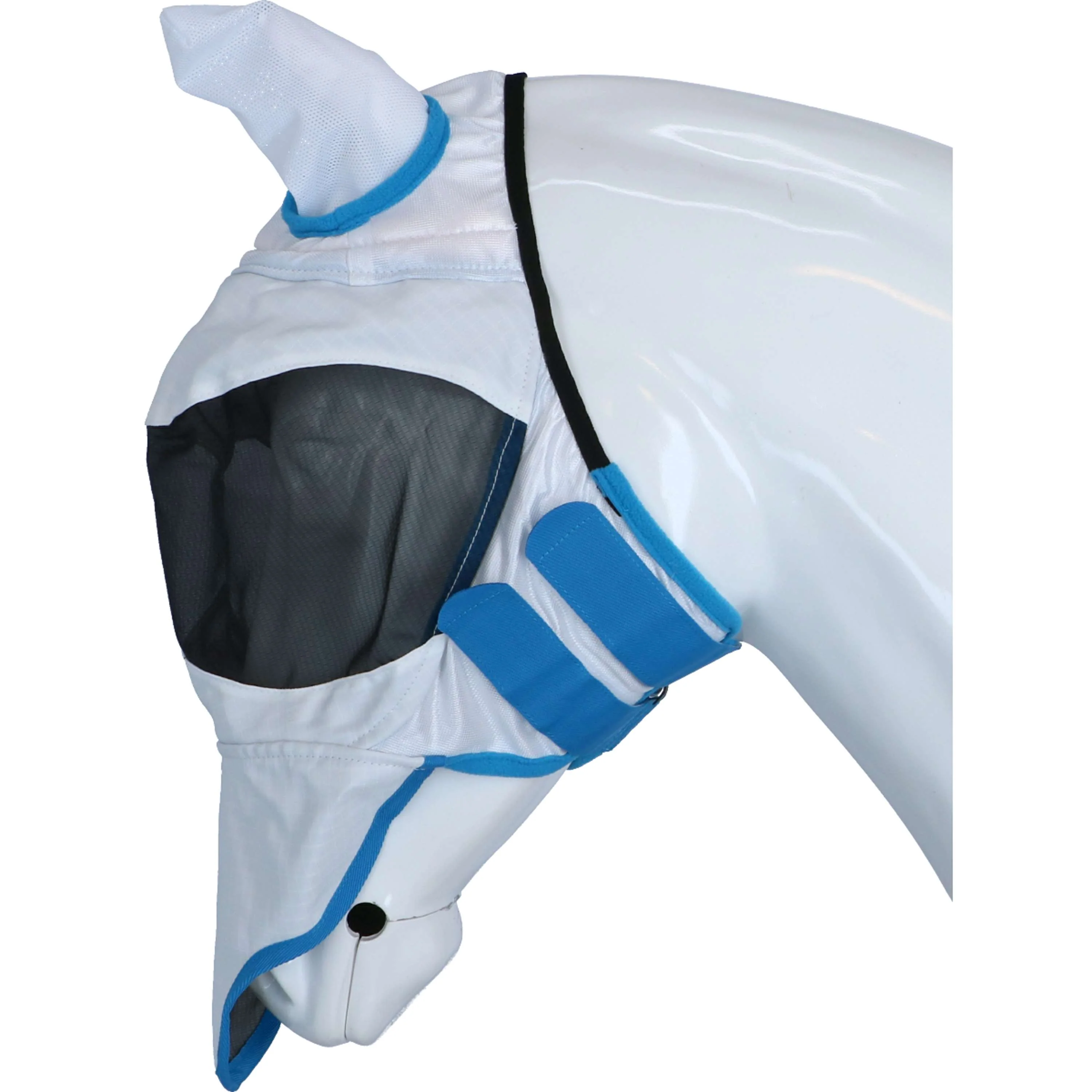 Shires Masque Anti-Mouches avec Oreilles & Muse Ultra Pro Blanc - Image 3