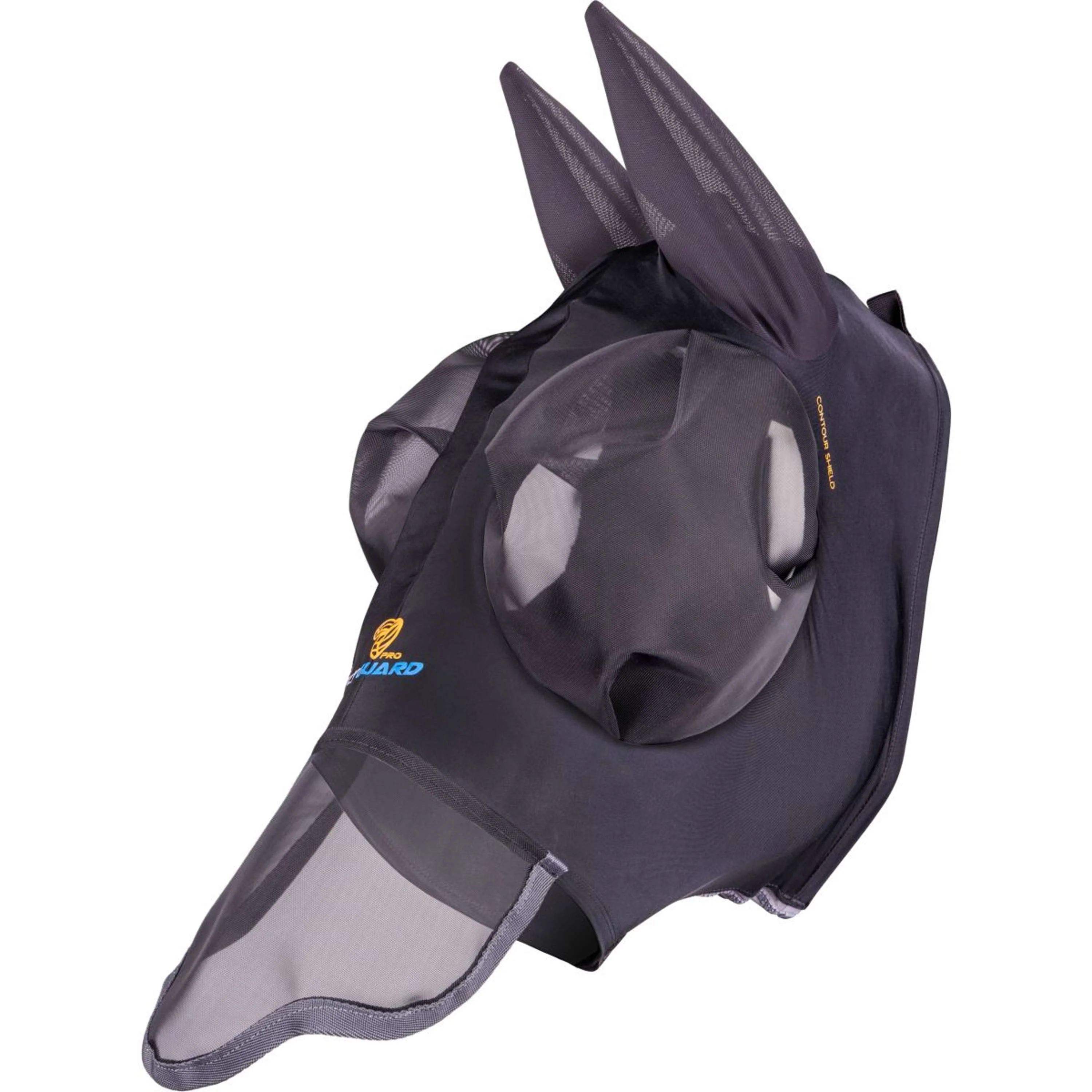 Shires Masque Anti-Mouches Stretch avec Nez Jet Black