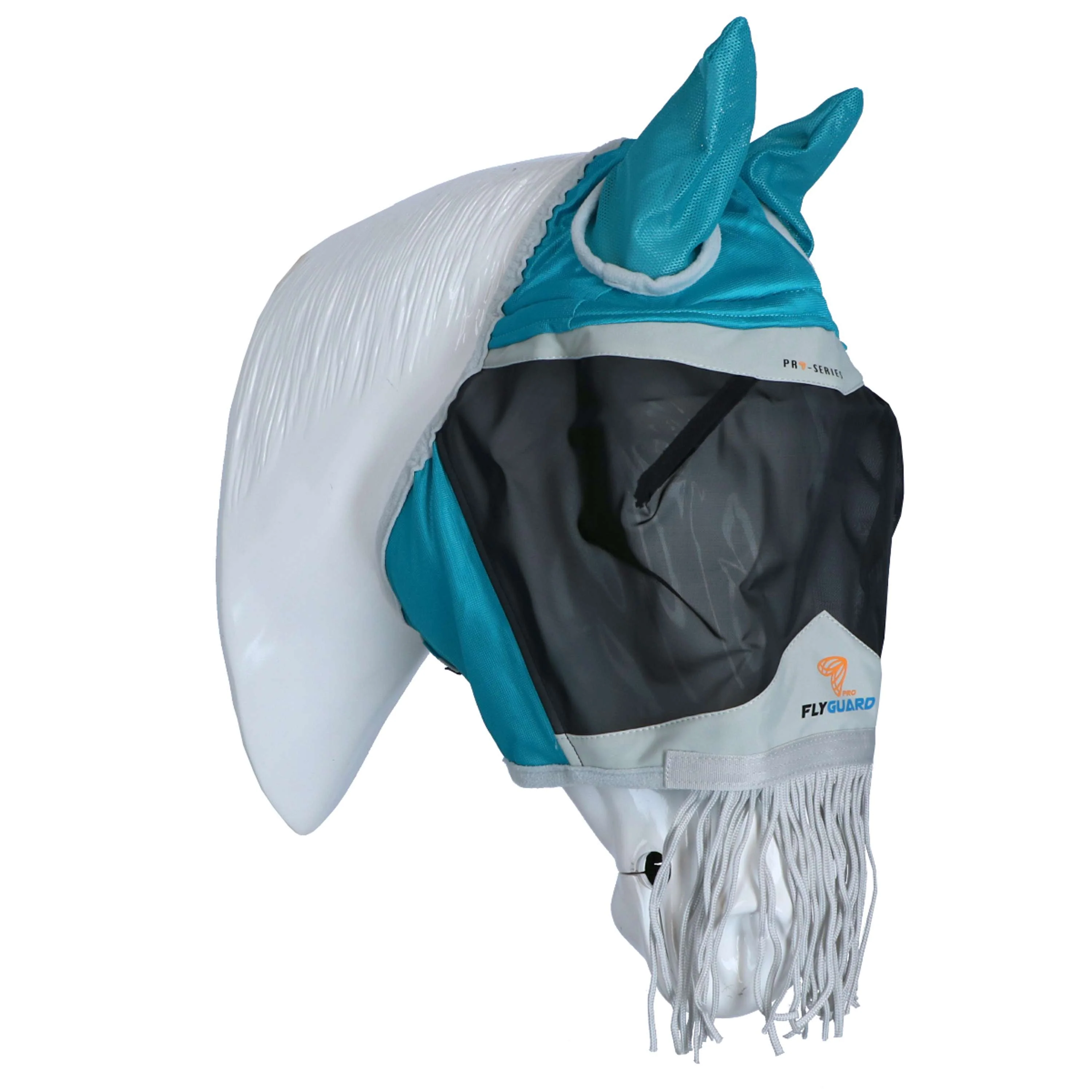 Shires Masque Anti-Mouches avec Oreilles et Nez Franges Teal