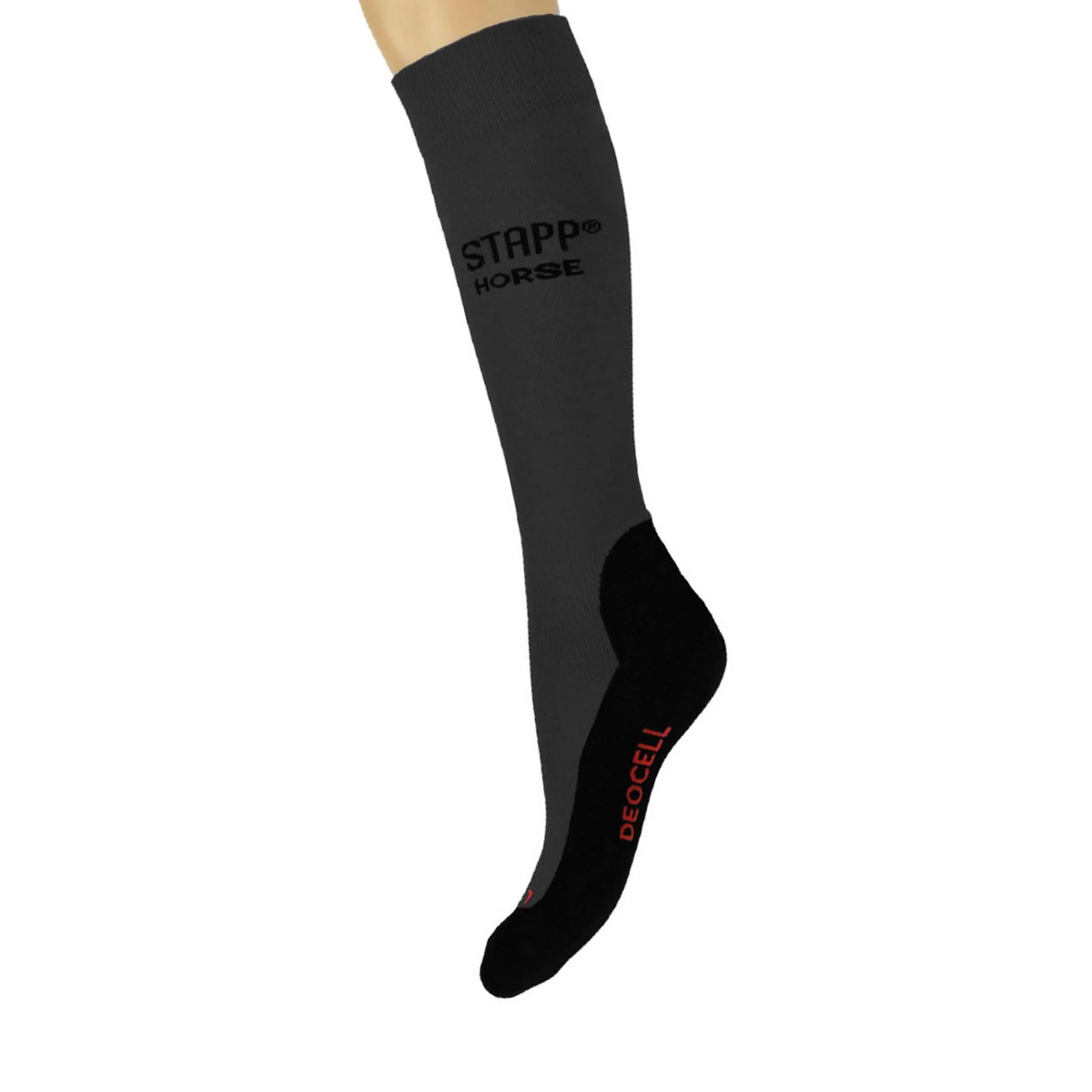 Stapp Horse Chaussettes d'Équitation Uni Deocell Anthracite
